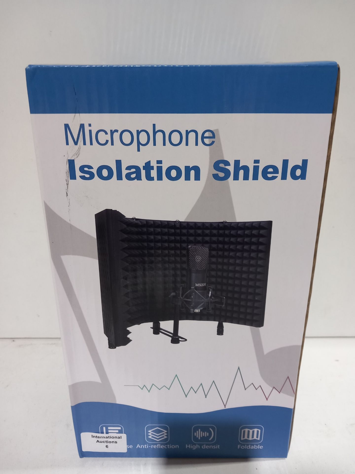 RRP £39.92 MSIZOY 5-panel White Foldable Studio Recording Microphone Isolation Shield - Image 2 of 2