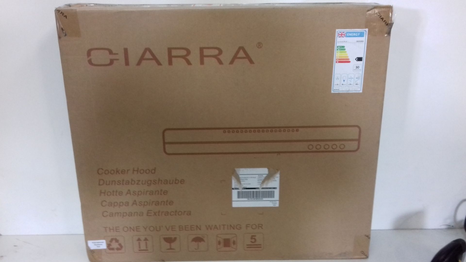 RRP £67.22 CIARRA 60cm Visor Cooker Hood Undercabinet Hoods Stainless - Image 2 of 2