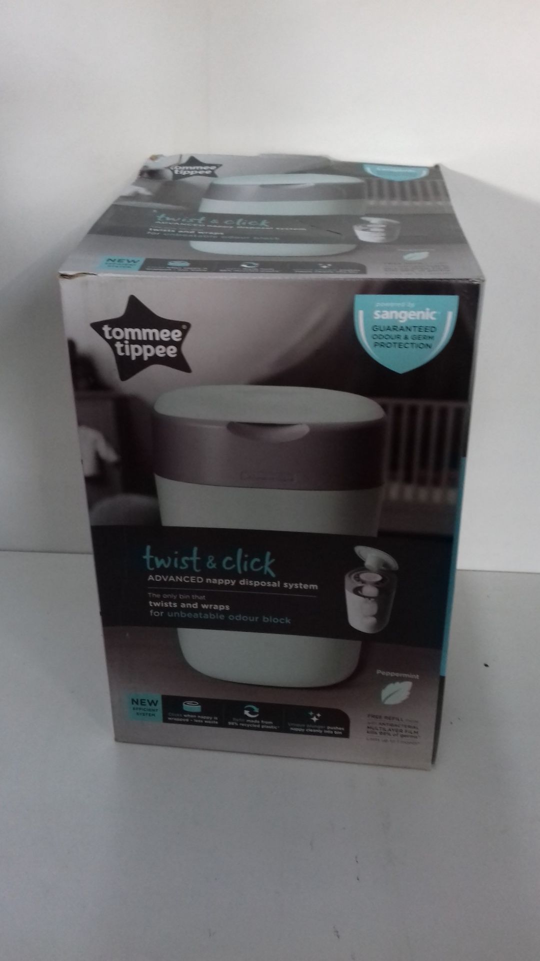 RRP £29.96 Tommee Tippee Twist and Click Advanced Nappy Bin - Image 2 of 2