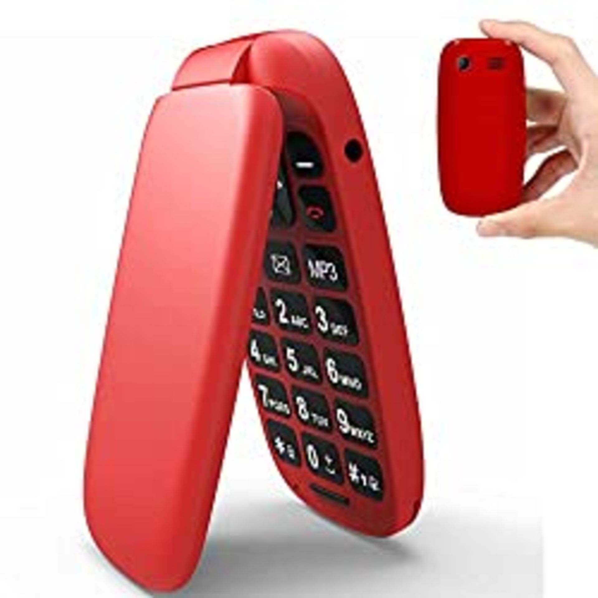 RRP £23.88 CHAKEYAKE 2G Flip Phone Unlocked Basic Cell Phone with