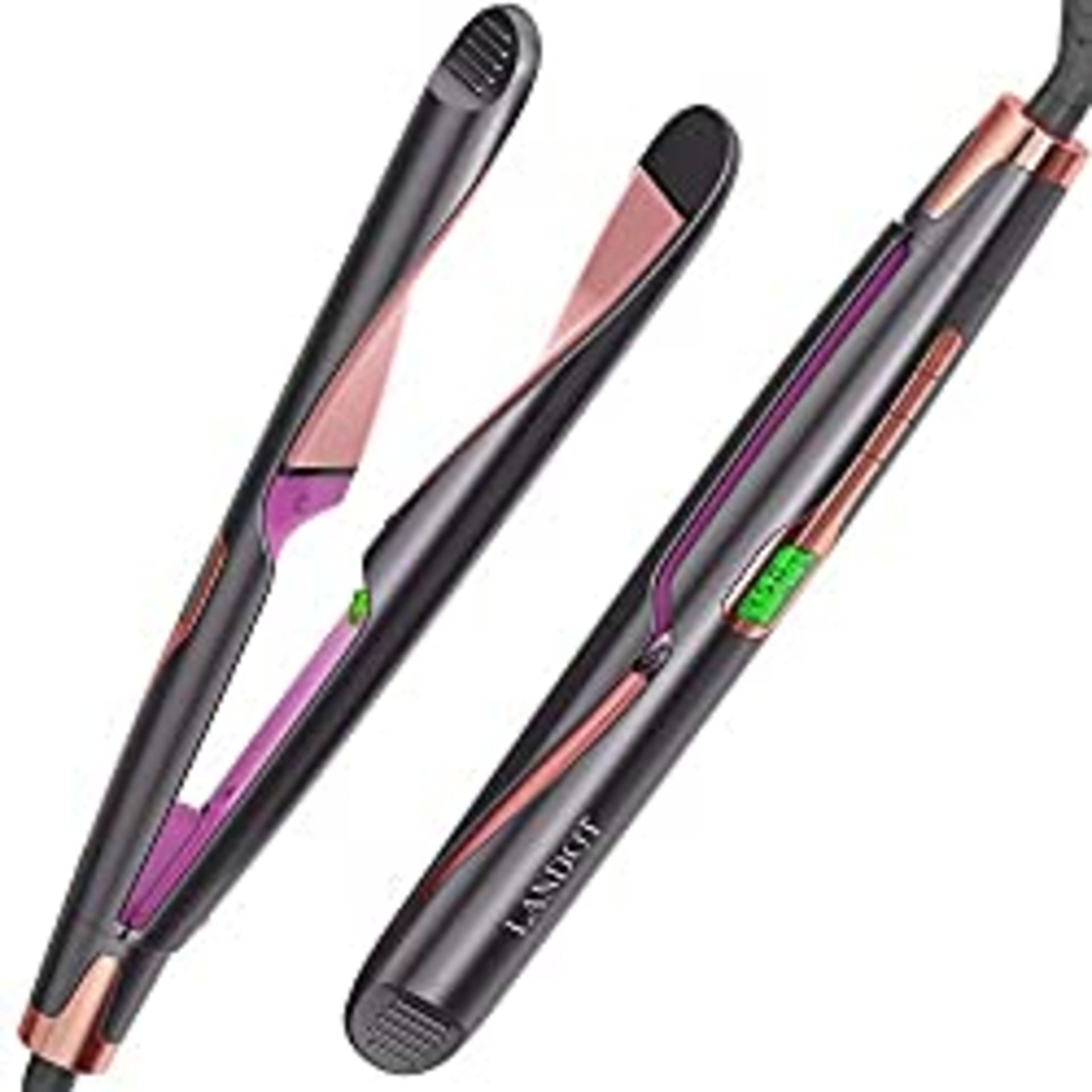 RRP £36.50 LANDOT 2 in 1 Hair Straightener and Curler