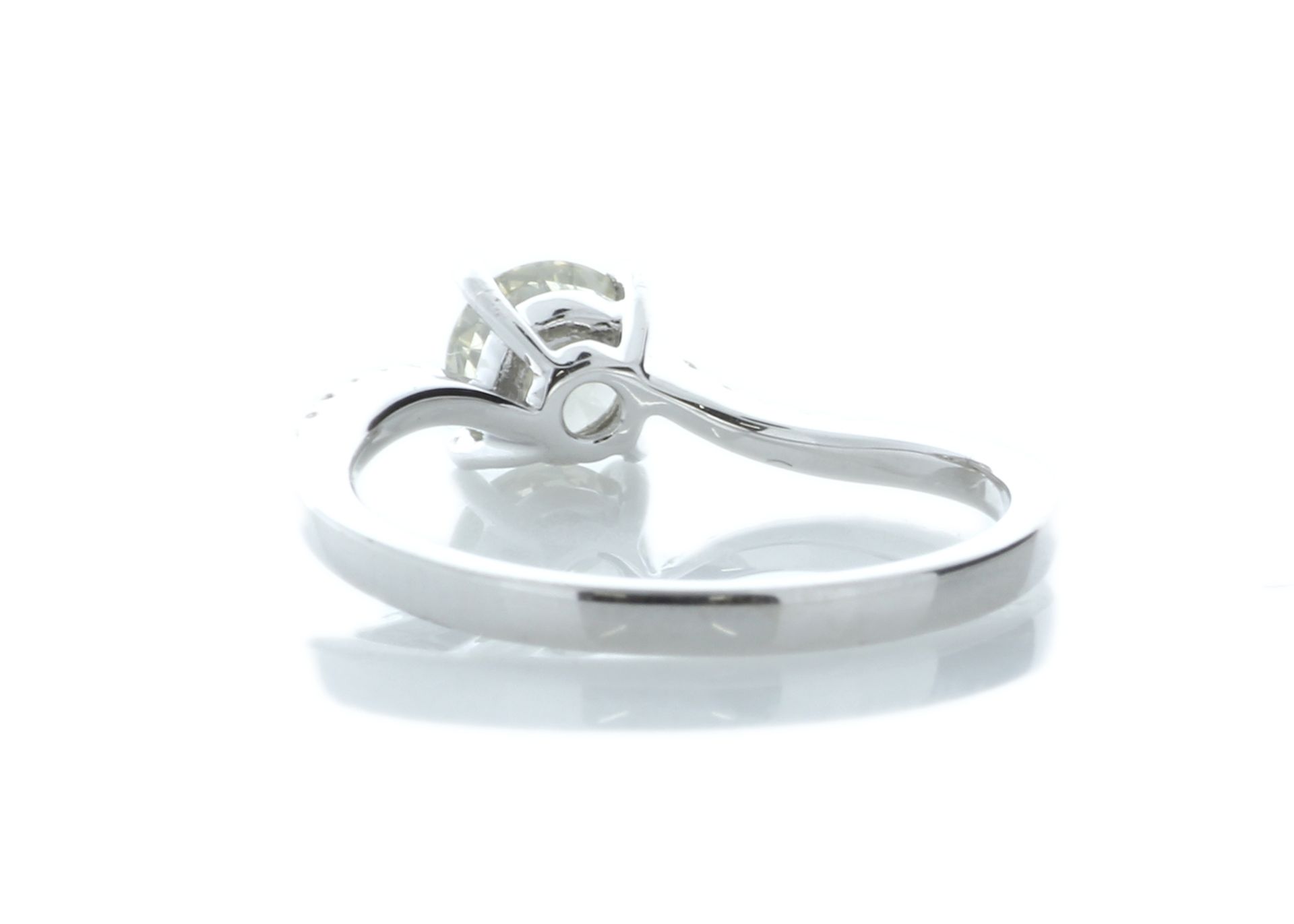 18ct White Gold Single Stone Claw Set With Stone Set Shoulders Diamond Ring (0.60) 0.74 Carats - - Image 3 of 4