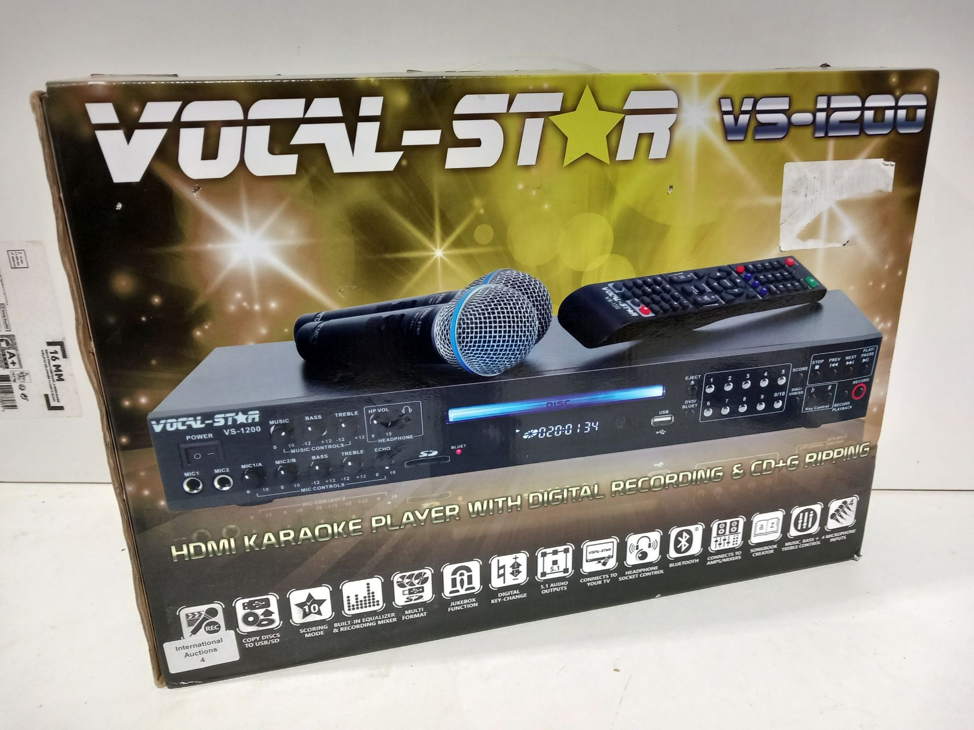 RRP £169.99 Vocal-Star Karaoke Machine with Microphones - Image 2 of 2