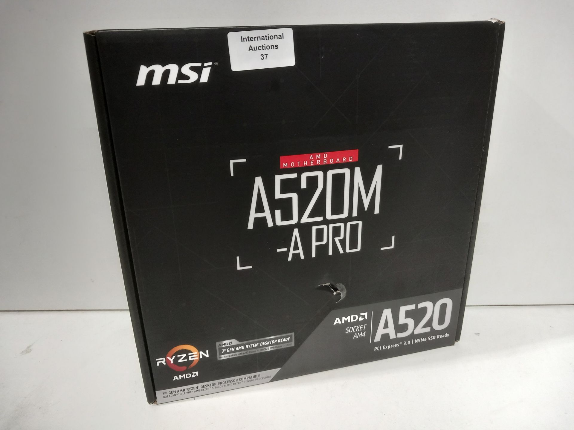 RRP £49.69 MSI A520M-A PRO Motherboard mATX - Supports AMD Ryzen 3rd Gen Processors - Image 2 of 2