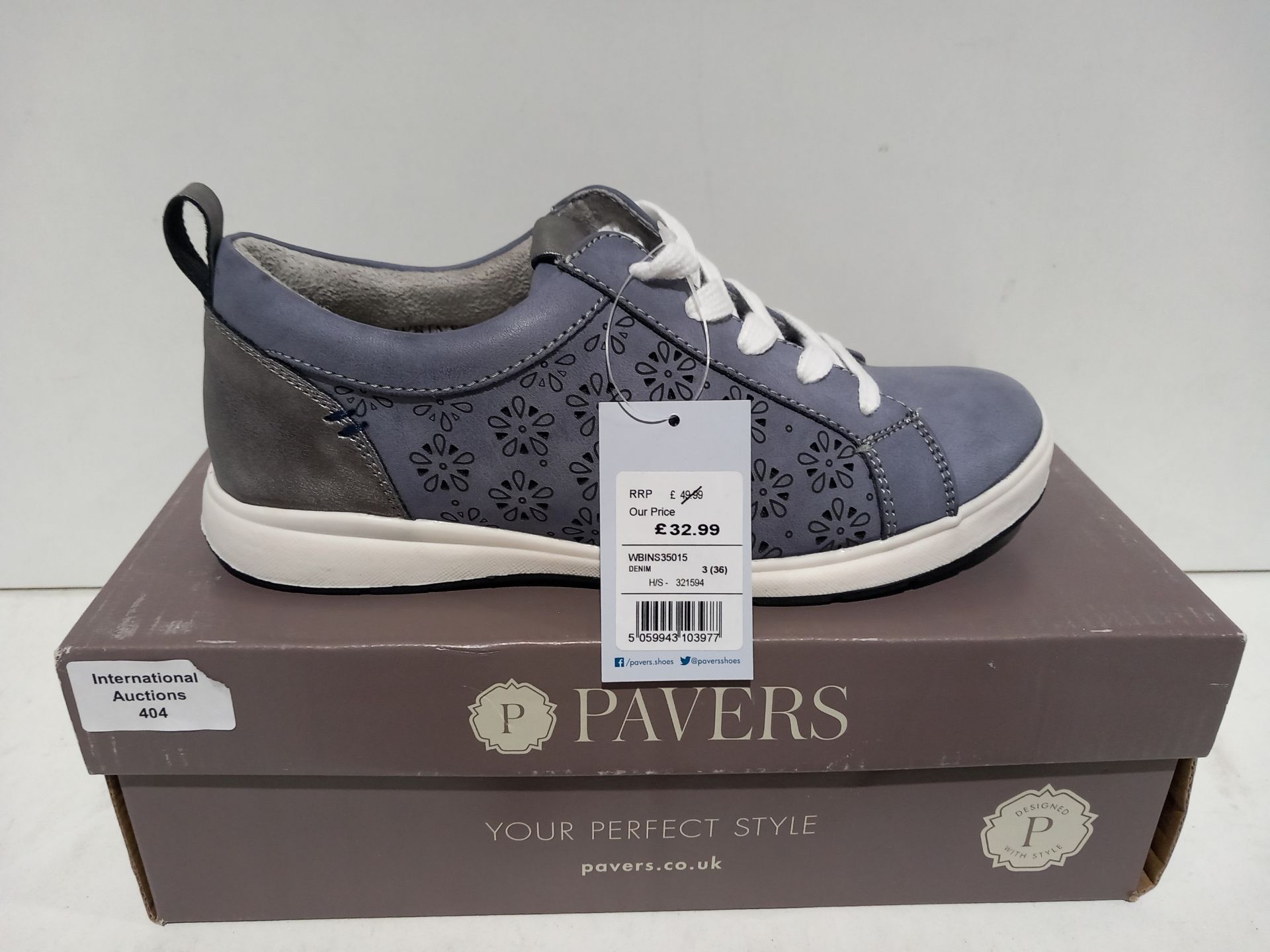 RRP £24.98 Pavers Ladies lace up in Comfort fit from These Female - Image 2 of 2