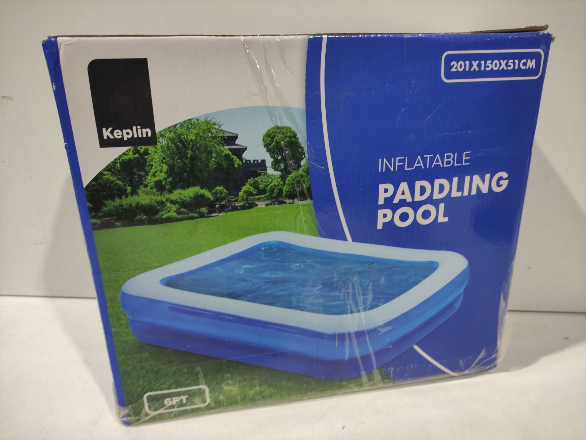 RRP £39.98 KEPLIN Large Rectangular Paddling Pool for Kids - 6ft Pool - Image 2 of 2