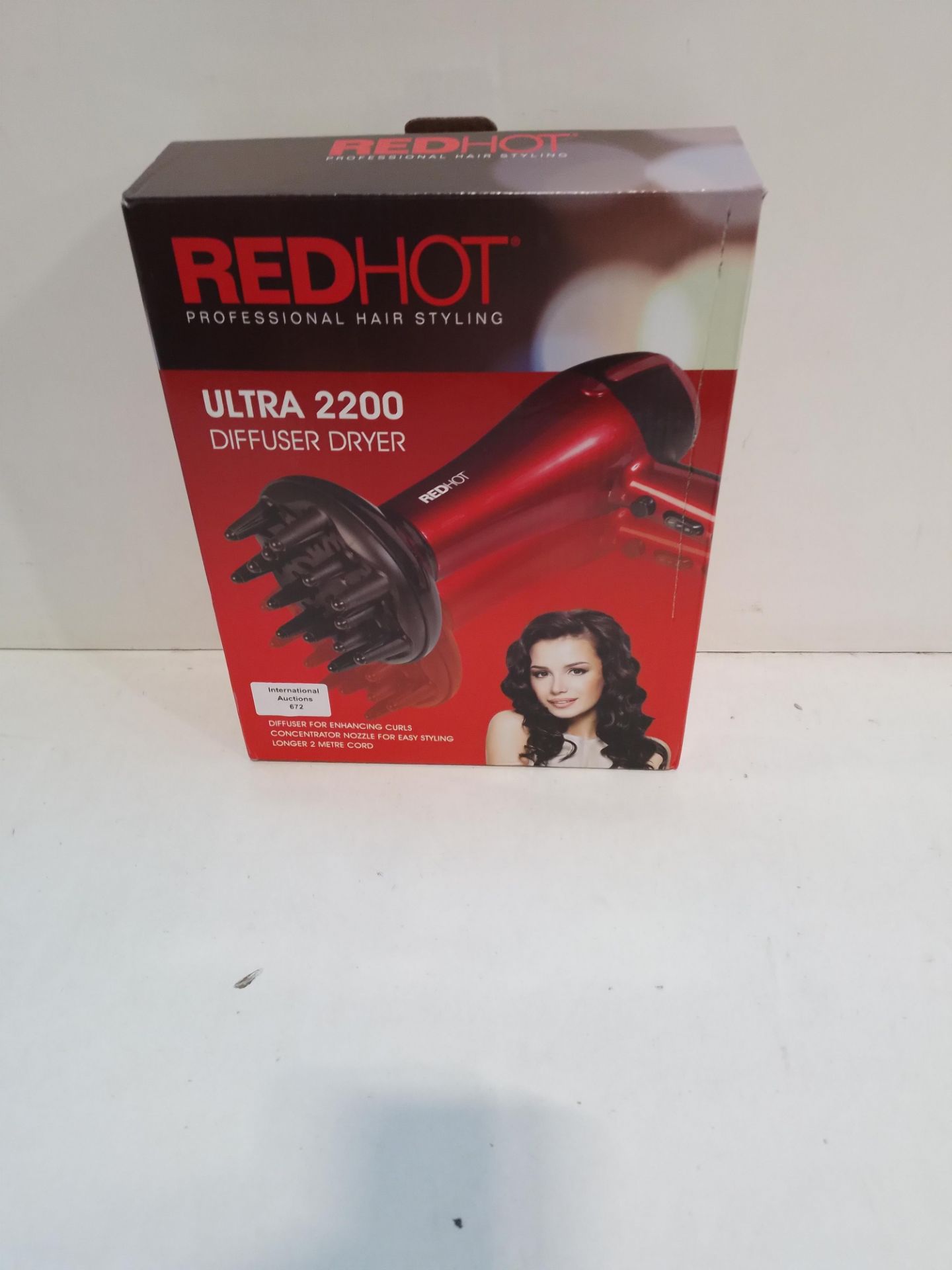 RRP £16.99 Red Hot 37010 2200W Professional Hair Dryer With Diffuser - Image 2 of 2