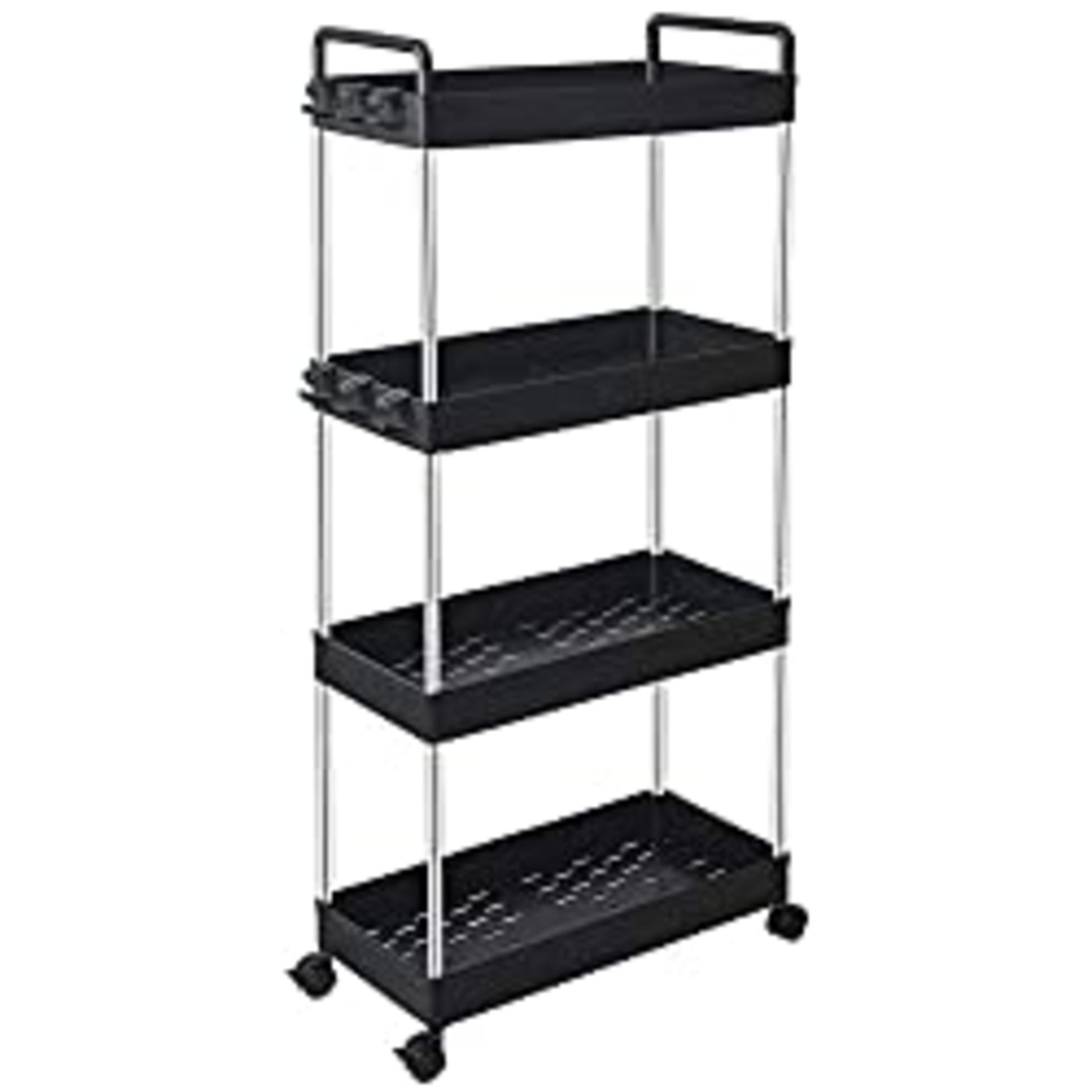 RRP £21.97 SOLEJAZZ 4-Tier Storage Trolley Cart Slide-out Rolling