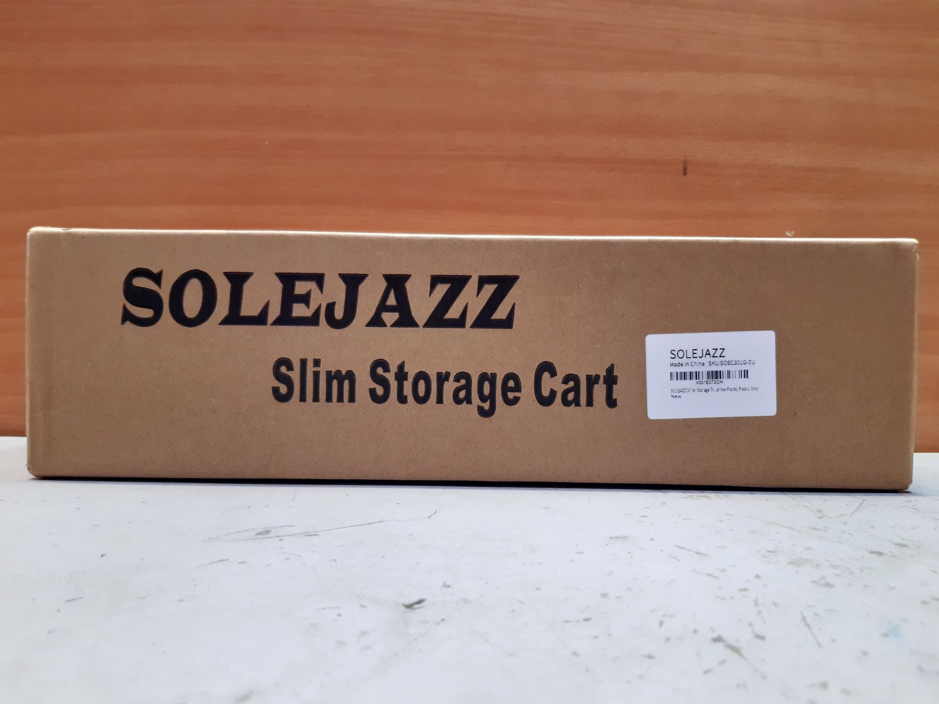 RRP £18.98 SOLEJAZZ 3-Tier Storage Trolley Cart Slide-out Slim - Image 2 of 2