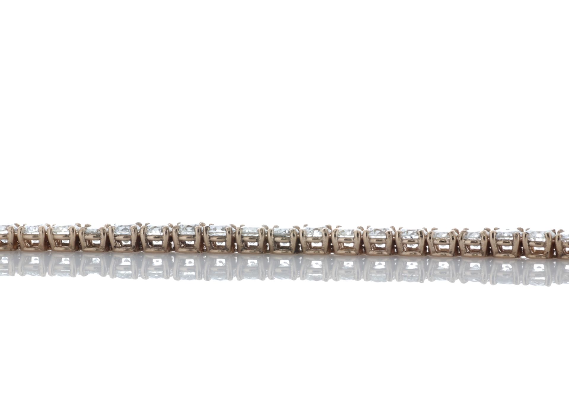 18ct Rose Gold Tennis Diamond Bracelet 8.25 Carats - Valued by IDI £24,750.00 - 18ct Rose Gold - Image 4 of 5