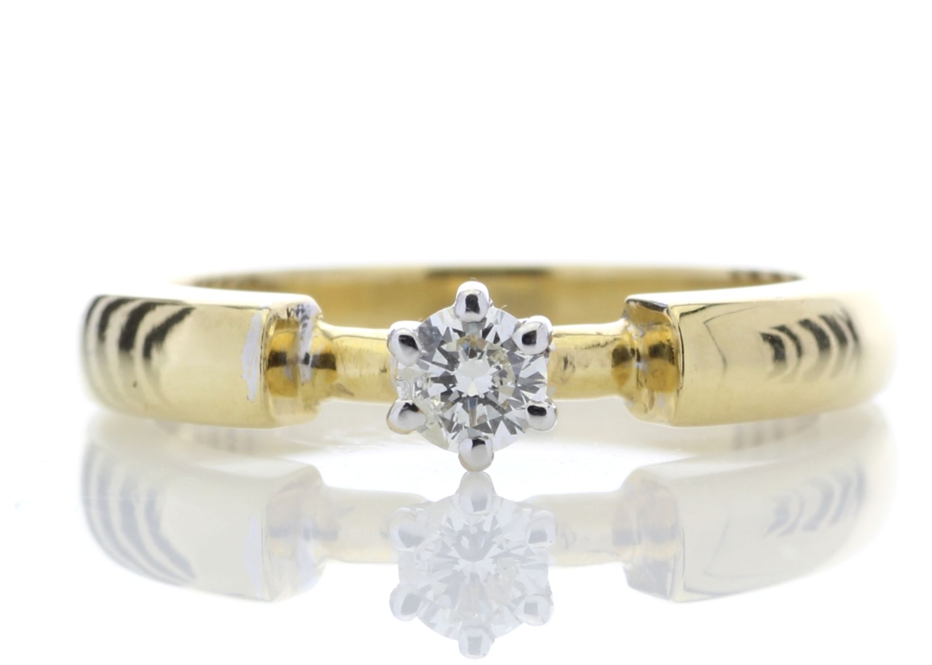 18ct Single Stone Fancy Claw Set Diamond Ring 0.20 Carats - Valued by GIE £7,595.00 - A beautiful