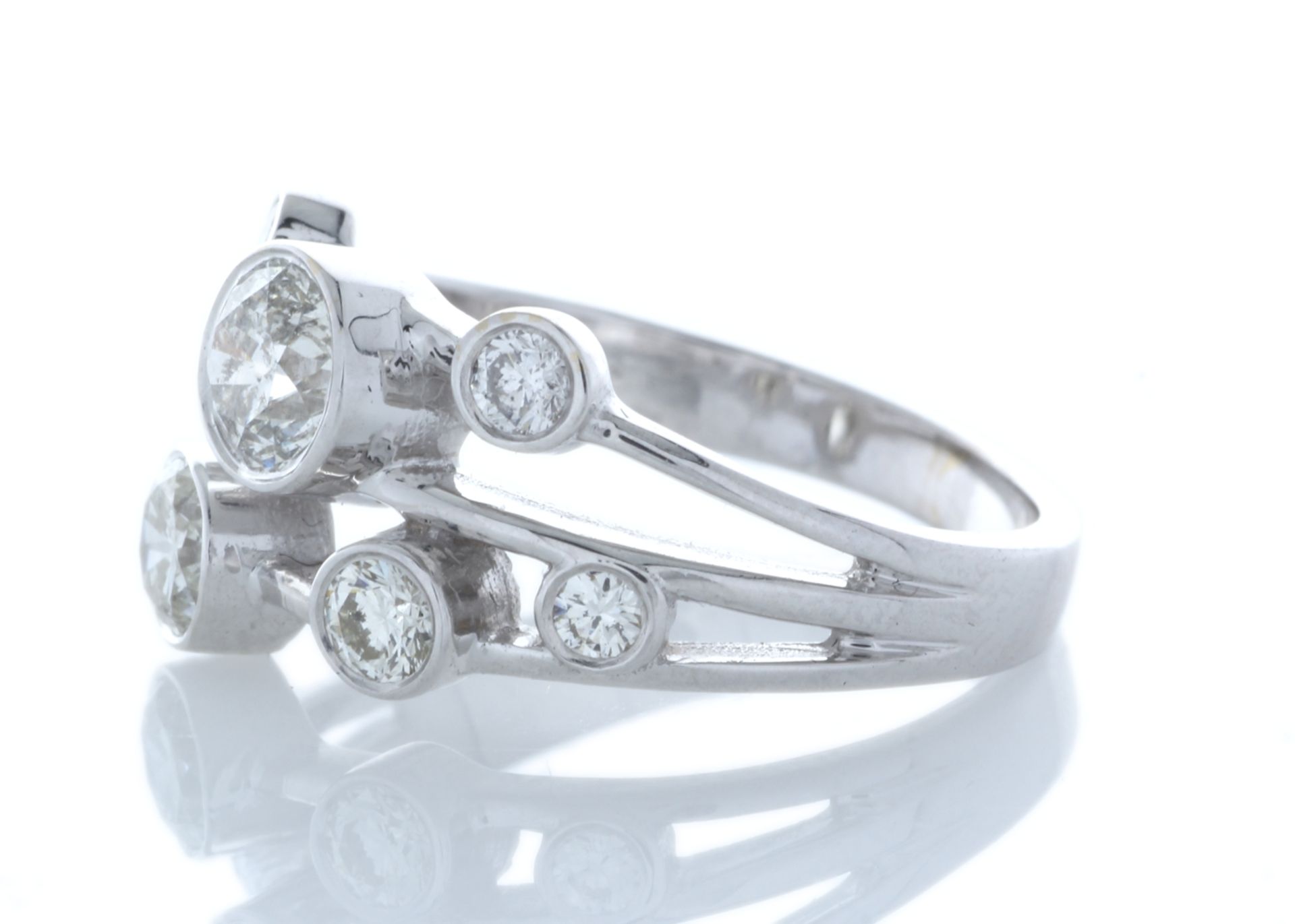 18ct White Gold Rain dance Style Diamond Ring 1.05 Carats - Valued by GIE £15,000.00 - A signature - Image 2 of 5