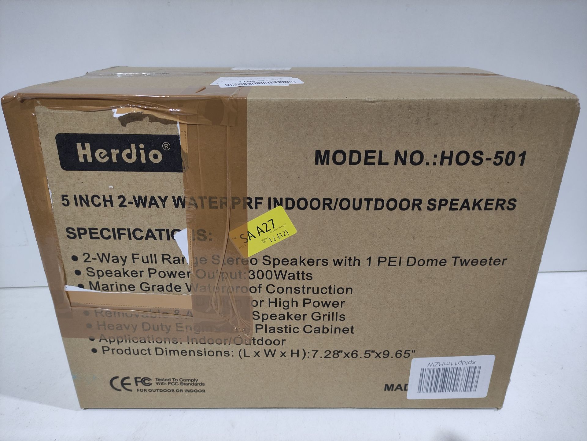 RRP £116.00 Herdio 5.25 Inches 200 Watts Outdoor Speakers with - Image 2 of 2
