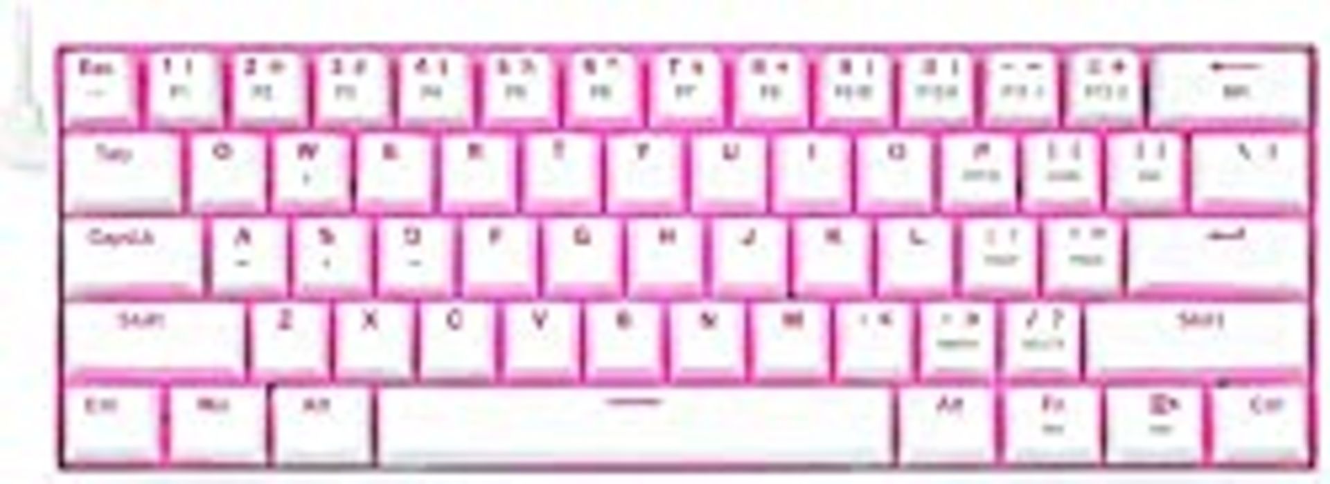 RRP £42.86 Redragon K630 Dragonborn 60% Wired Pink Single Lighting Gaming Keyboard