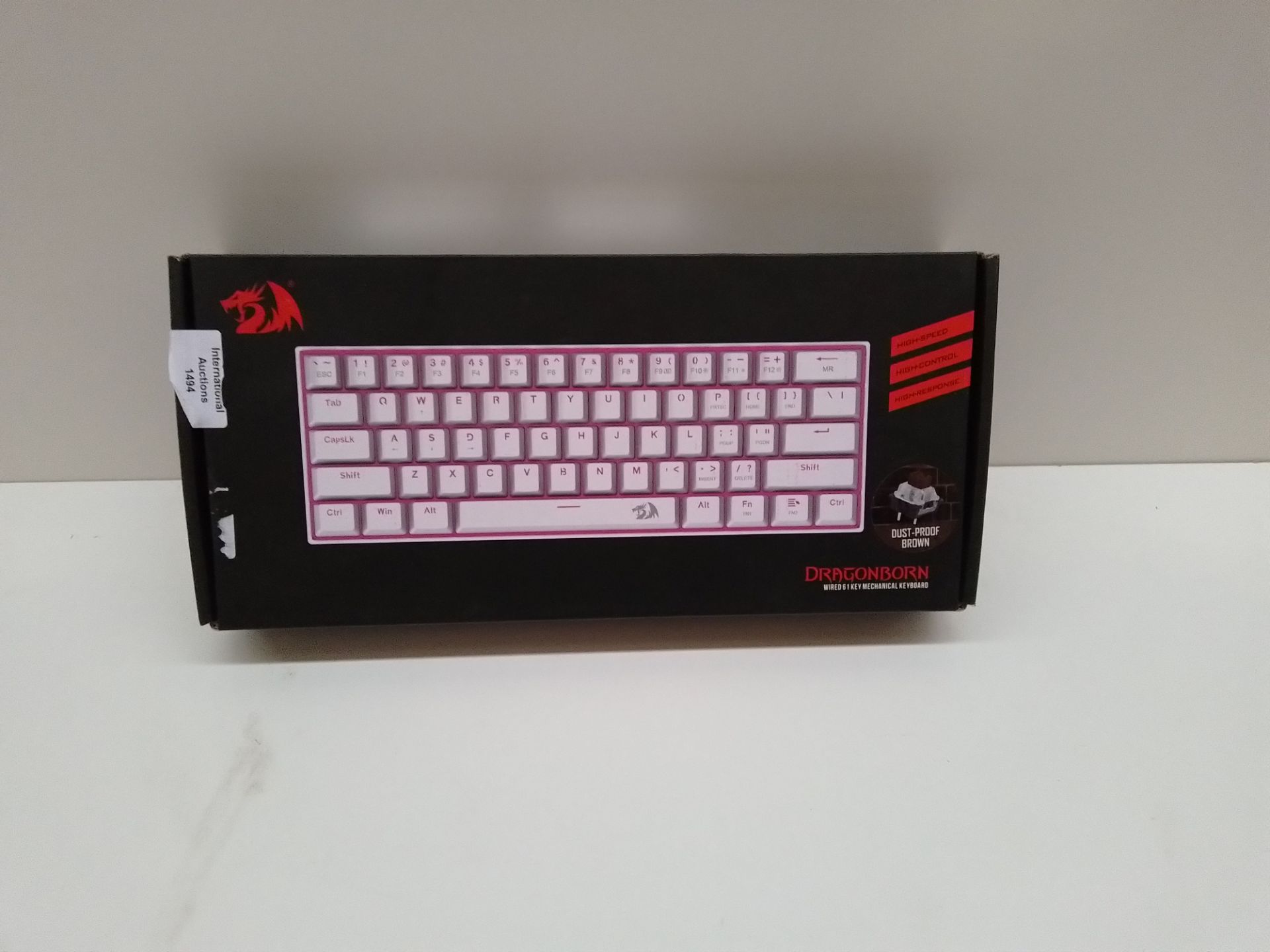 RRP £42.86 Redragon K630 Dragonborn 60% Wired Pink Single Lighting Gaming Keyboard - Image 2 of 2