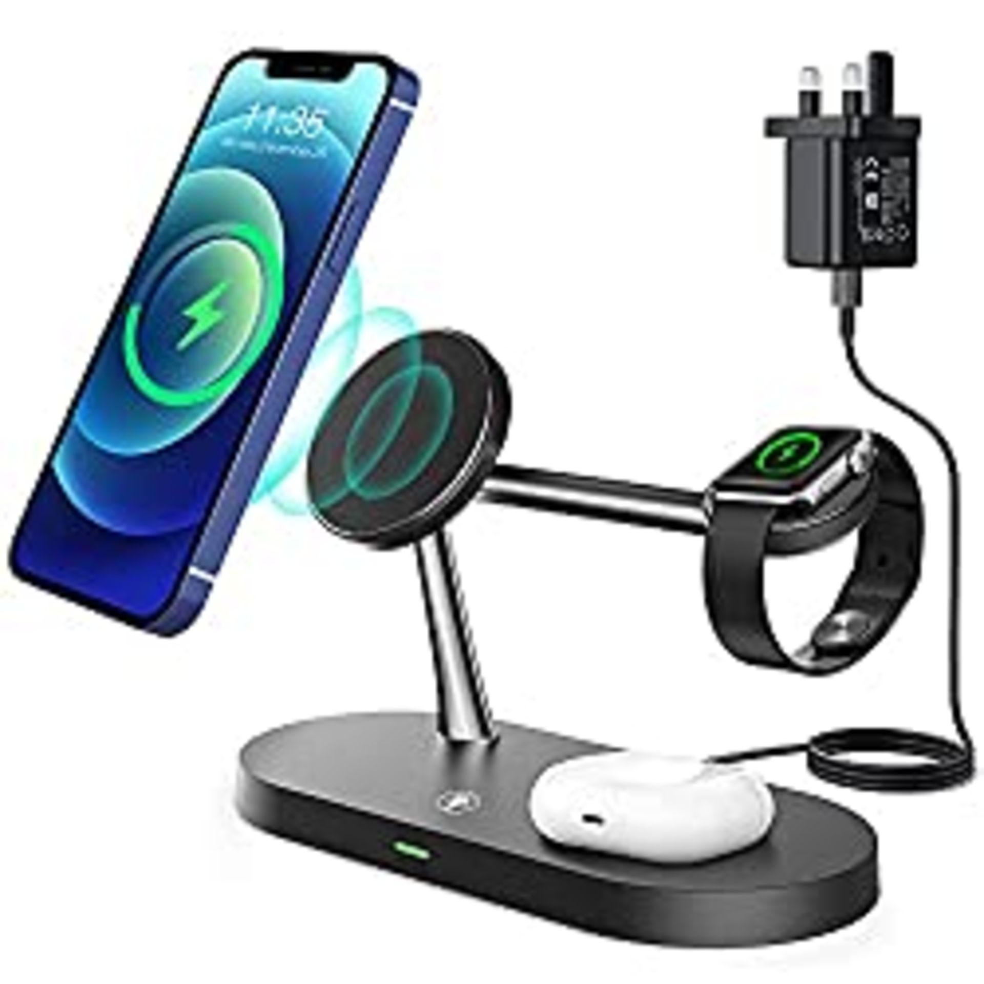 RRP £39.98 LC.IMEEKE 3 in 1 Magnetic Wireless Charger with Night Light