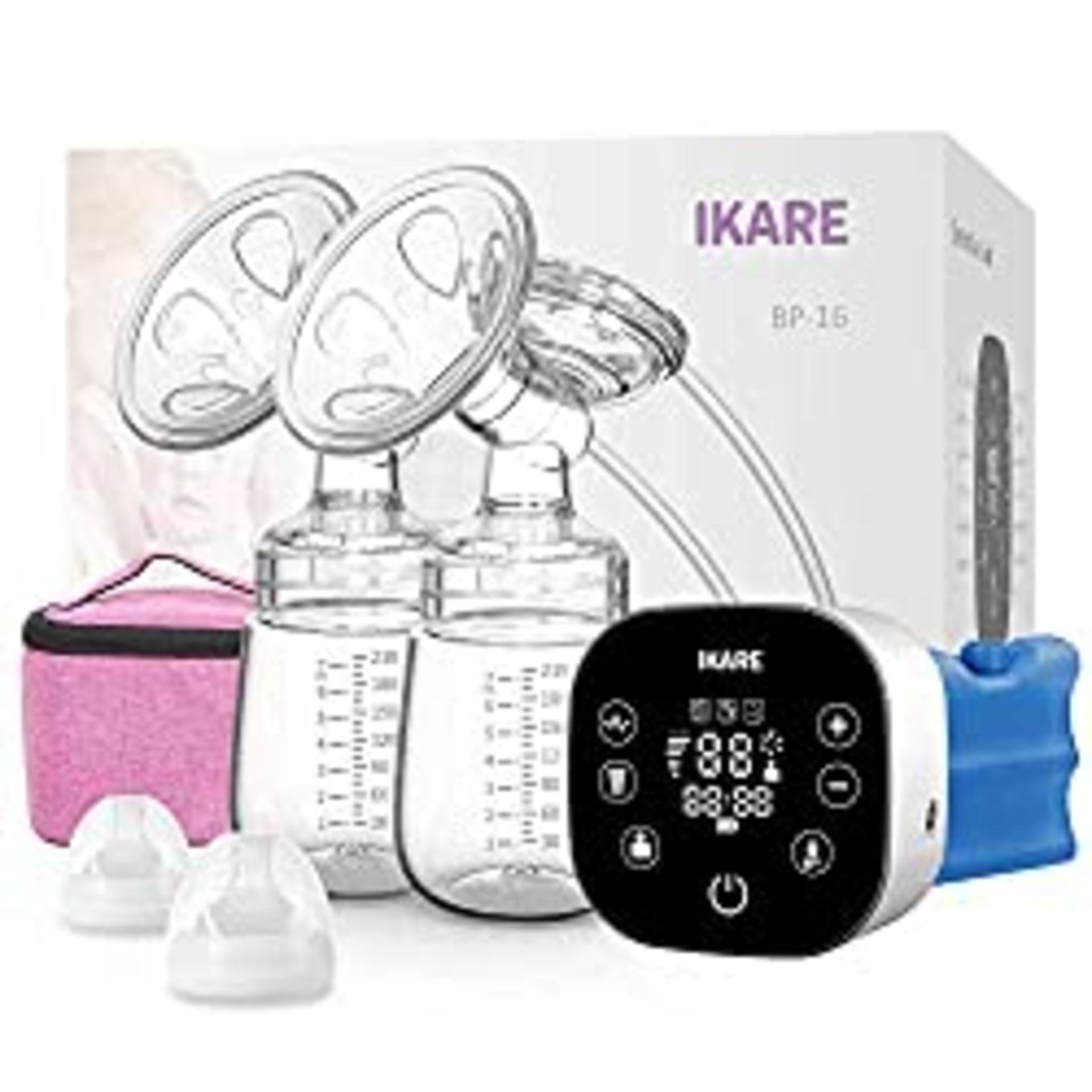 RRP £64.98 IKARE Double Breast Pumps Hospital Grade
