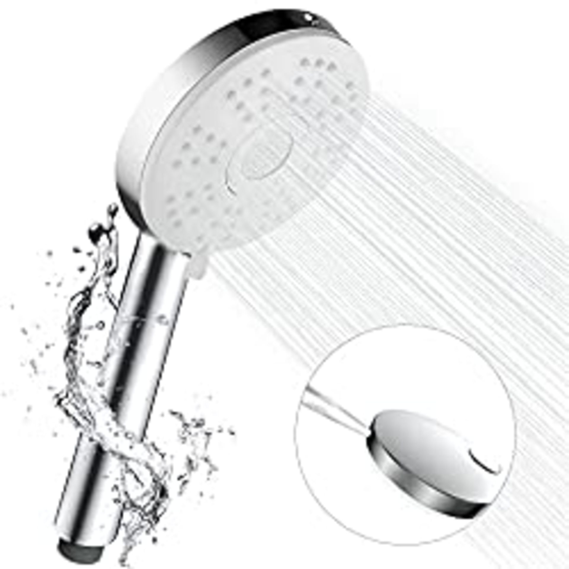 RRP £6.98 Shower Head FURTIME High Pressure Jet Shower Heads