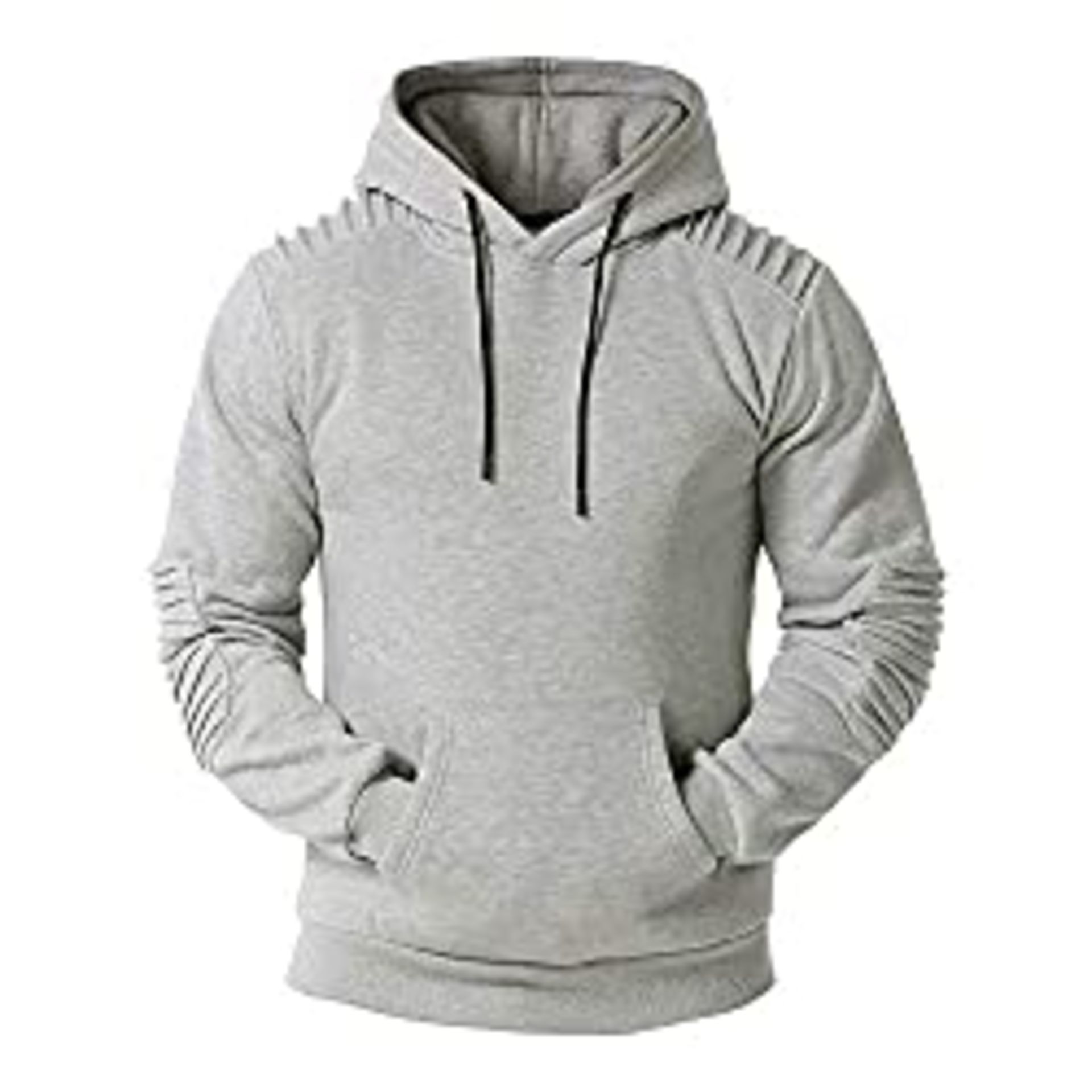 RRP £18.00 Men's Plain Hooded Sweatshirt Comfy Long Sleeve Casual