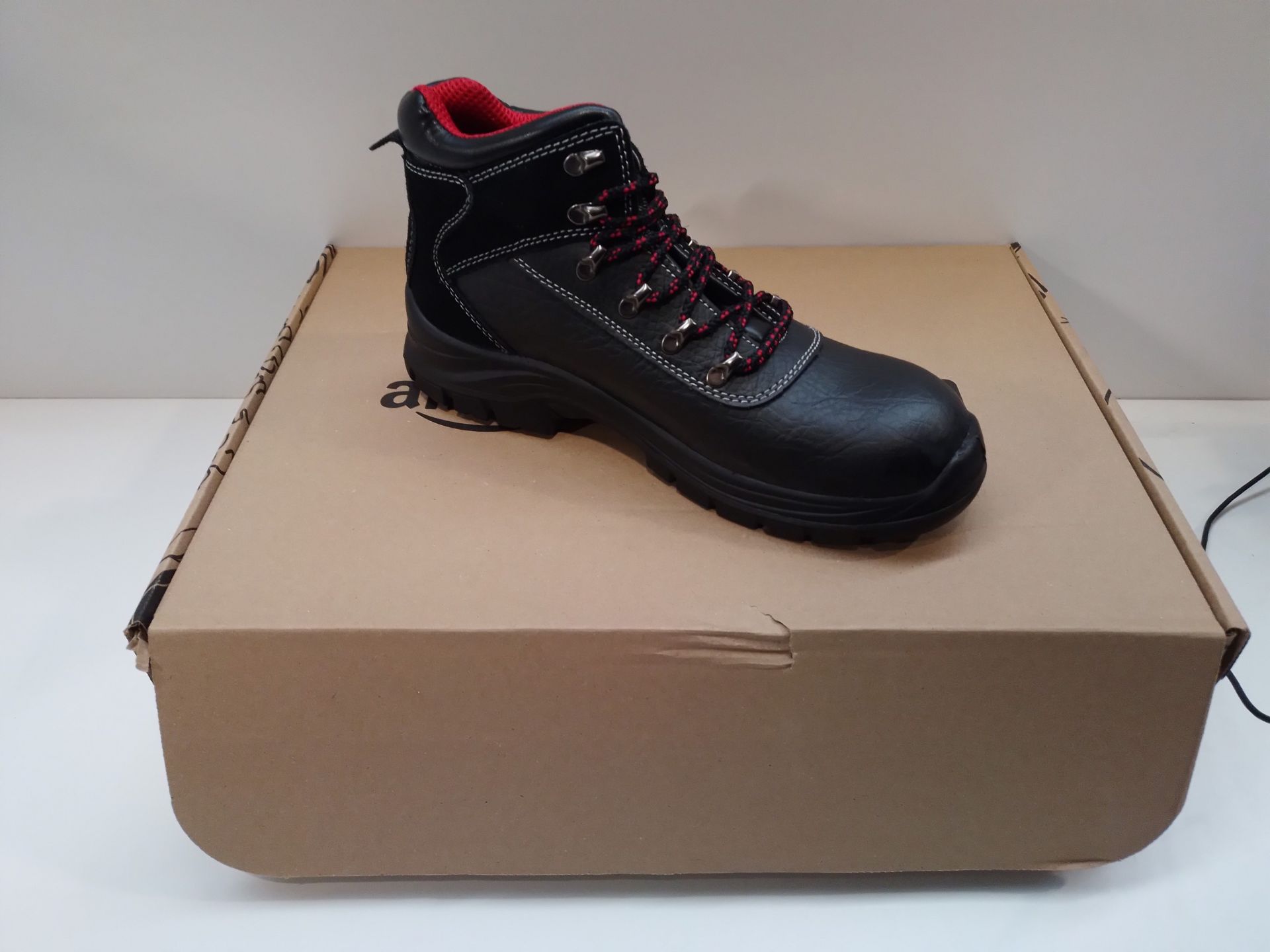 RRP £42.56 Mens Safety Boots Waterproof Leather Steel Toe Cap - Image 2 of 2
