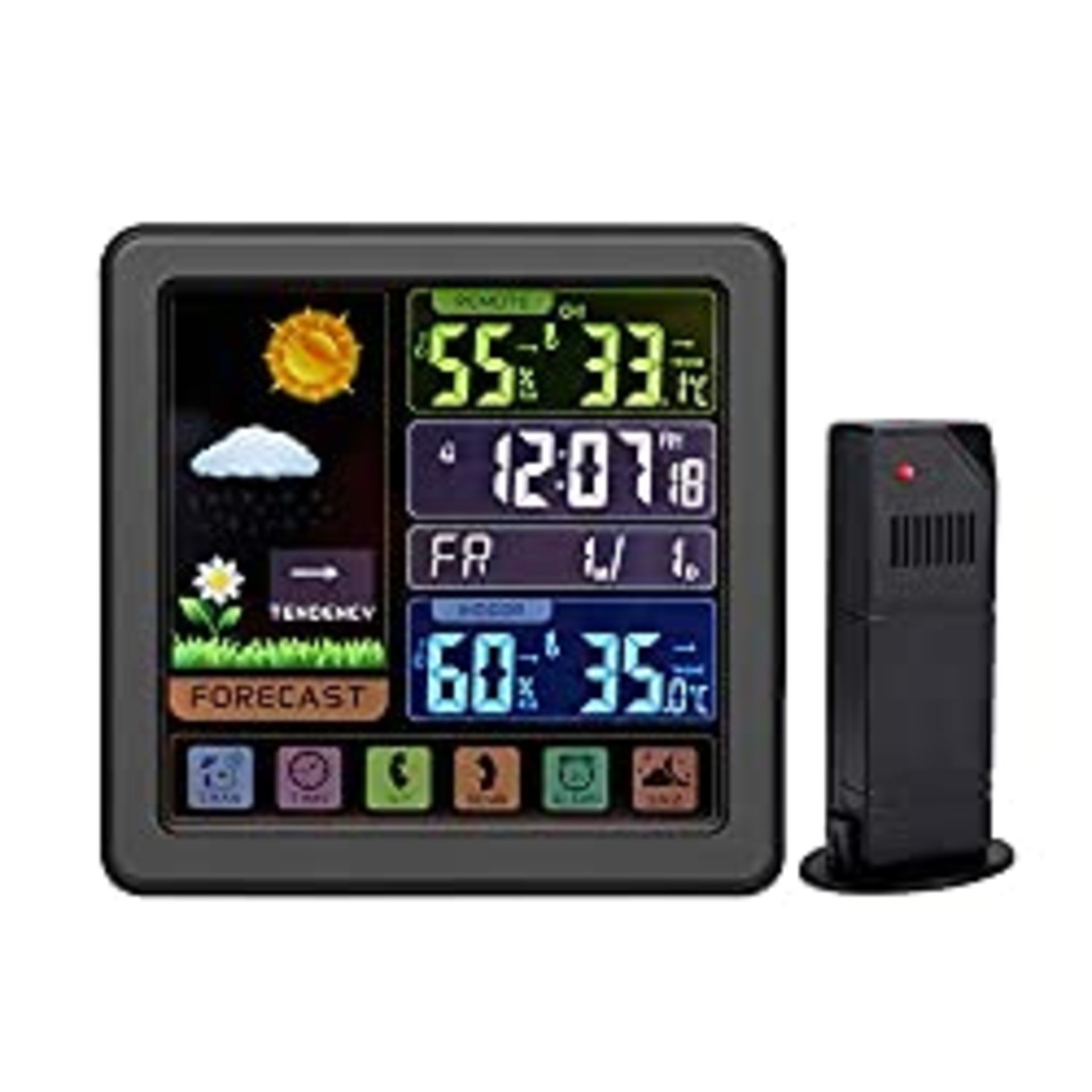 RRP £35.62 Lancoon Weather Stations Wireless Touch Screen Control