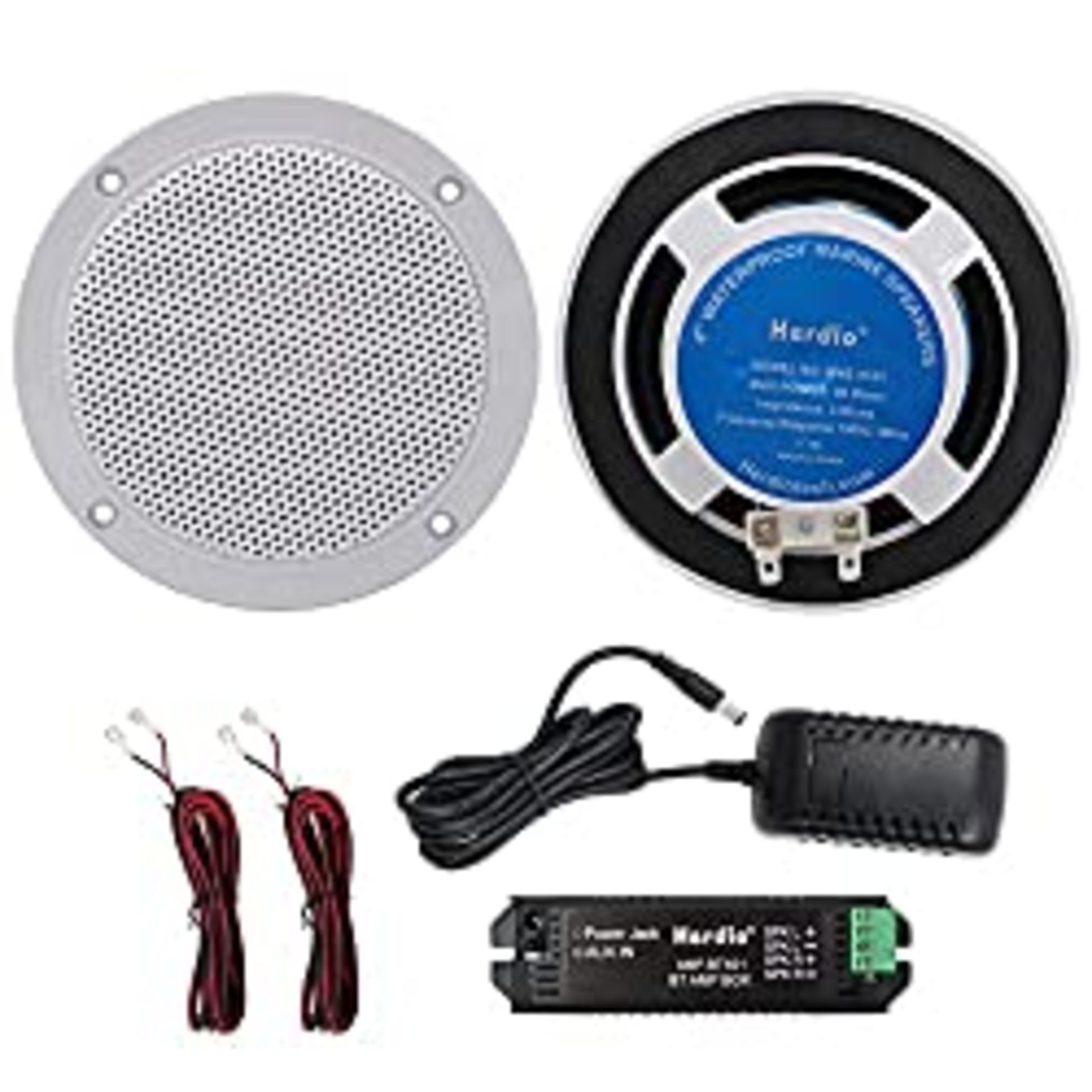 RRP £39.98 Herdio 160W 4 Inch Ceiling Speaker Kit Amplifier Water