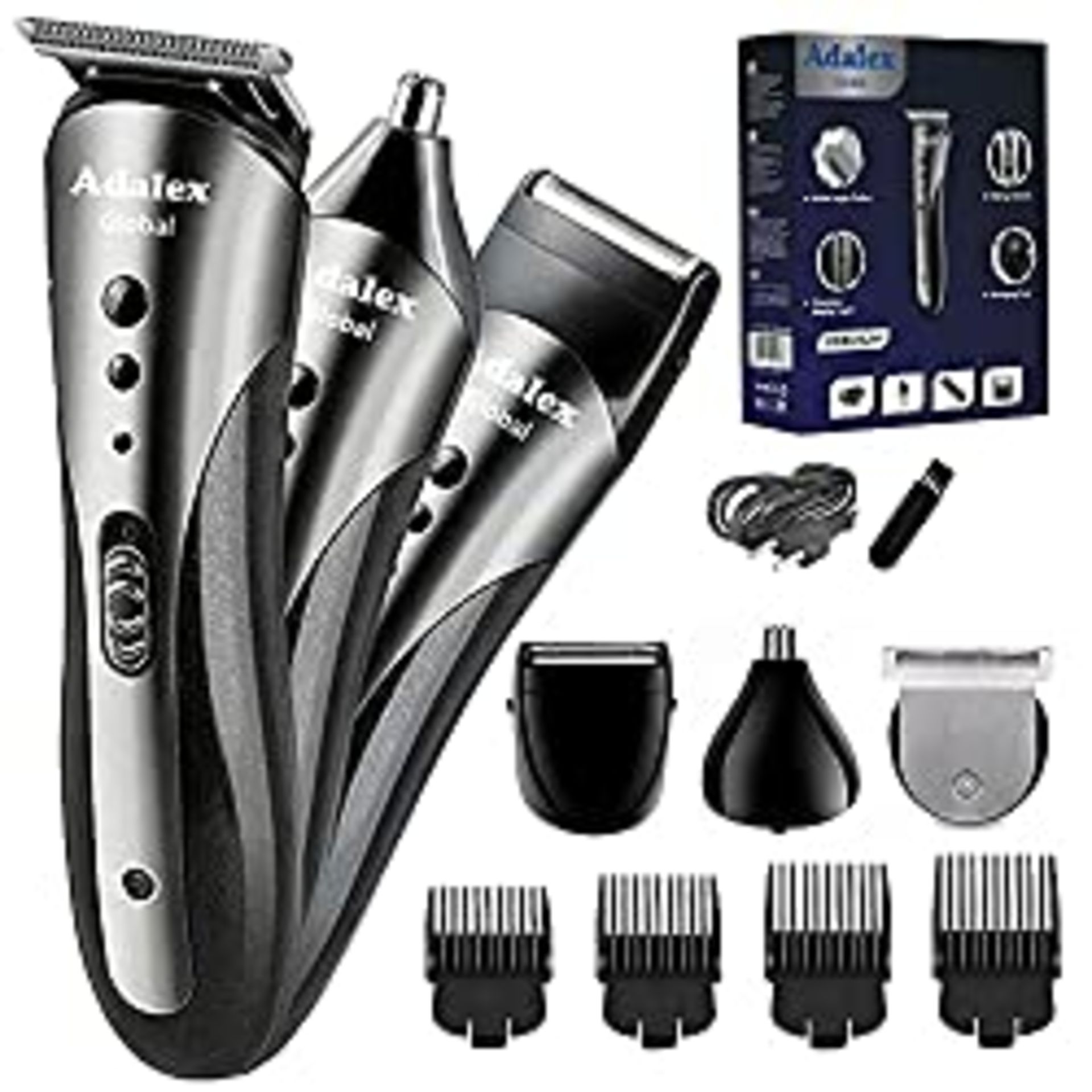 RRP £12.98 New 2022 3-in-1 Hair Clipper Trimmer Shaver Set Kit