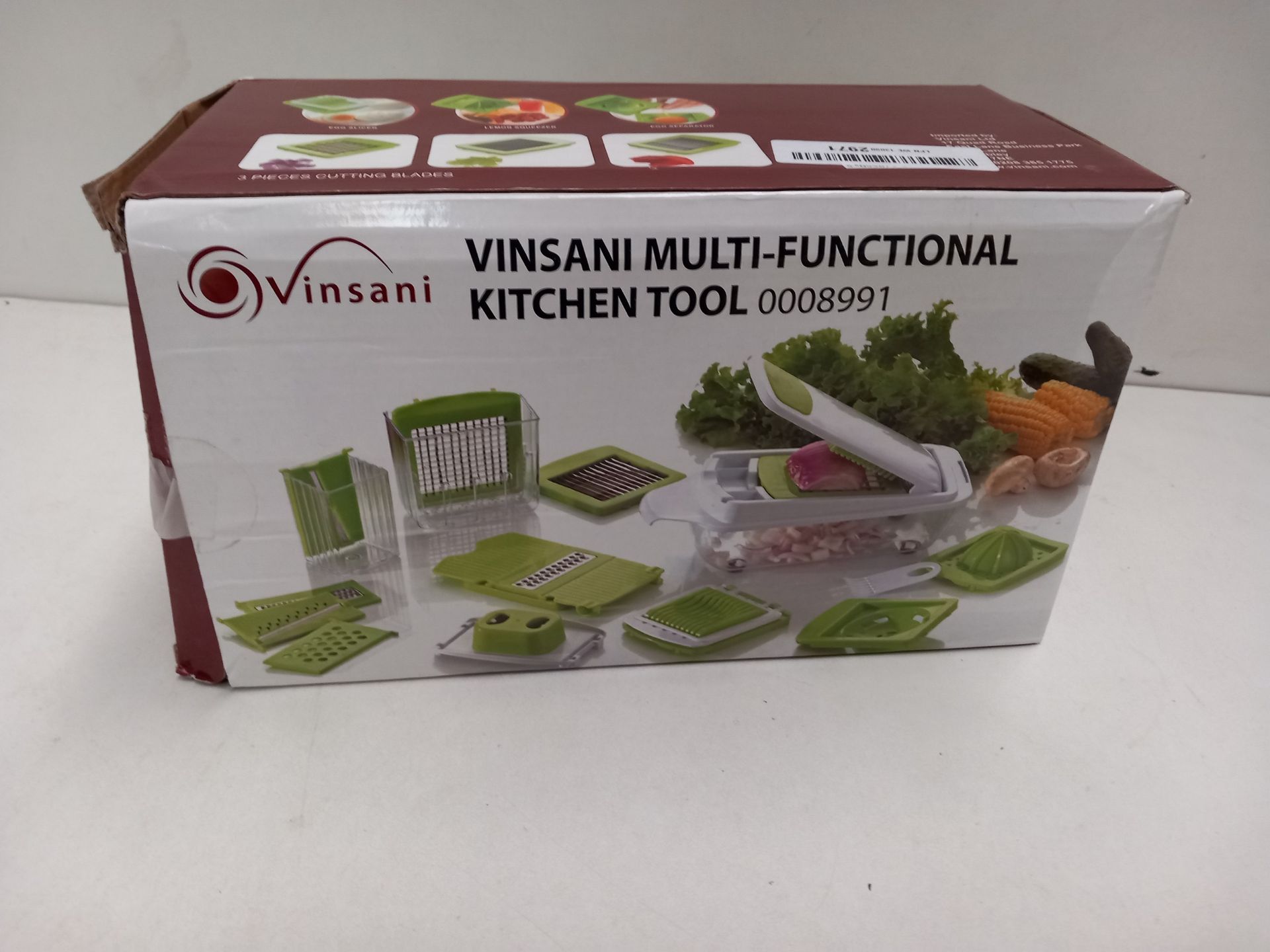 RRP £19.99 Vinsani Multi-Functional Kitchen Tool Mandoline Slicer - Image 2 of 2