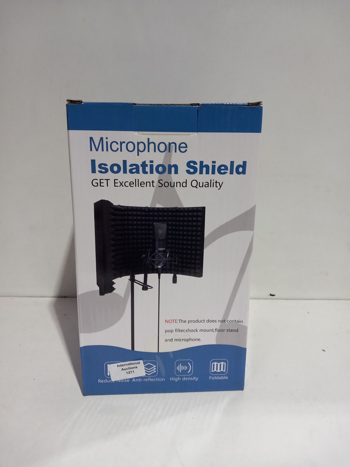 RRP £36.58 MSIZOY 5-panel Yellow Foldable Studio Recording Microphone Isolation Shield - Image 2 of 2