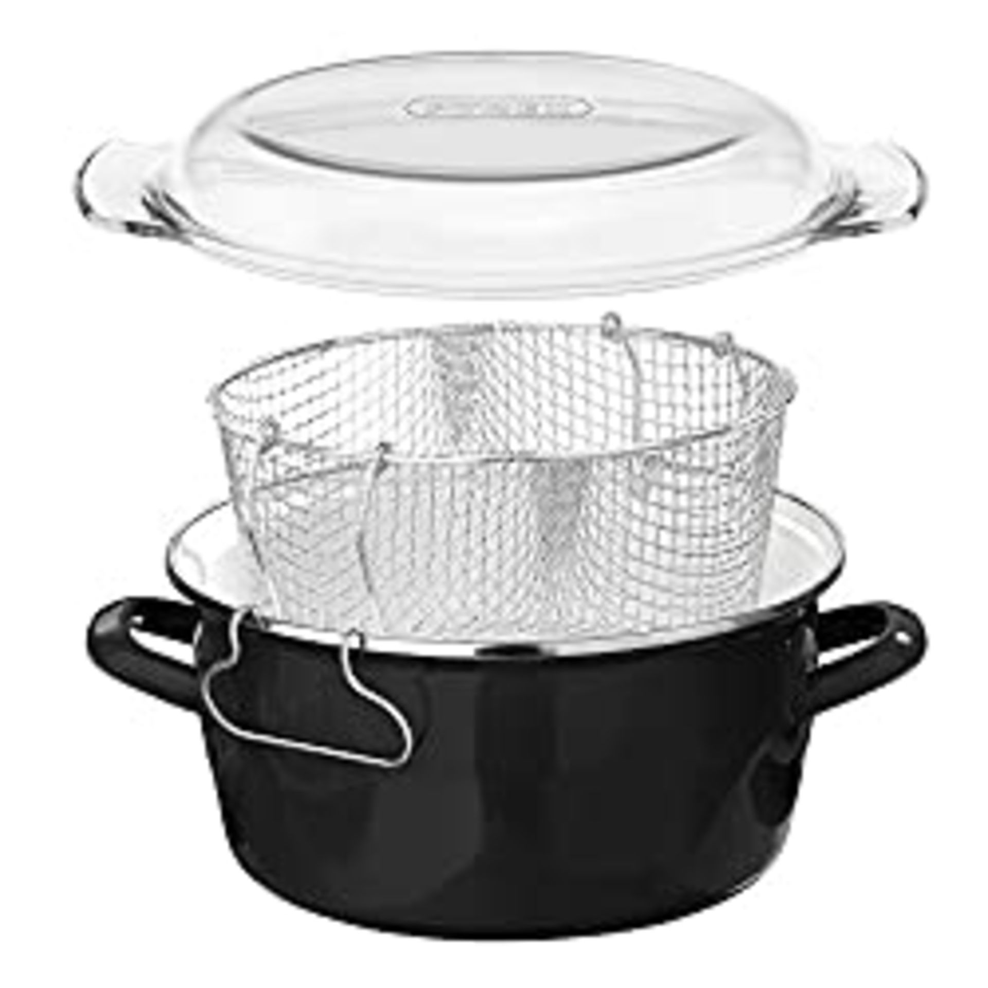 RRP £23.40 Premier Housewares 5L Deep Fat Fryer Enamel Chip Pan