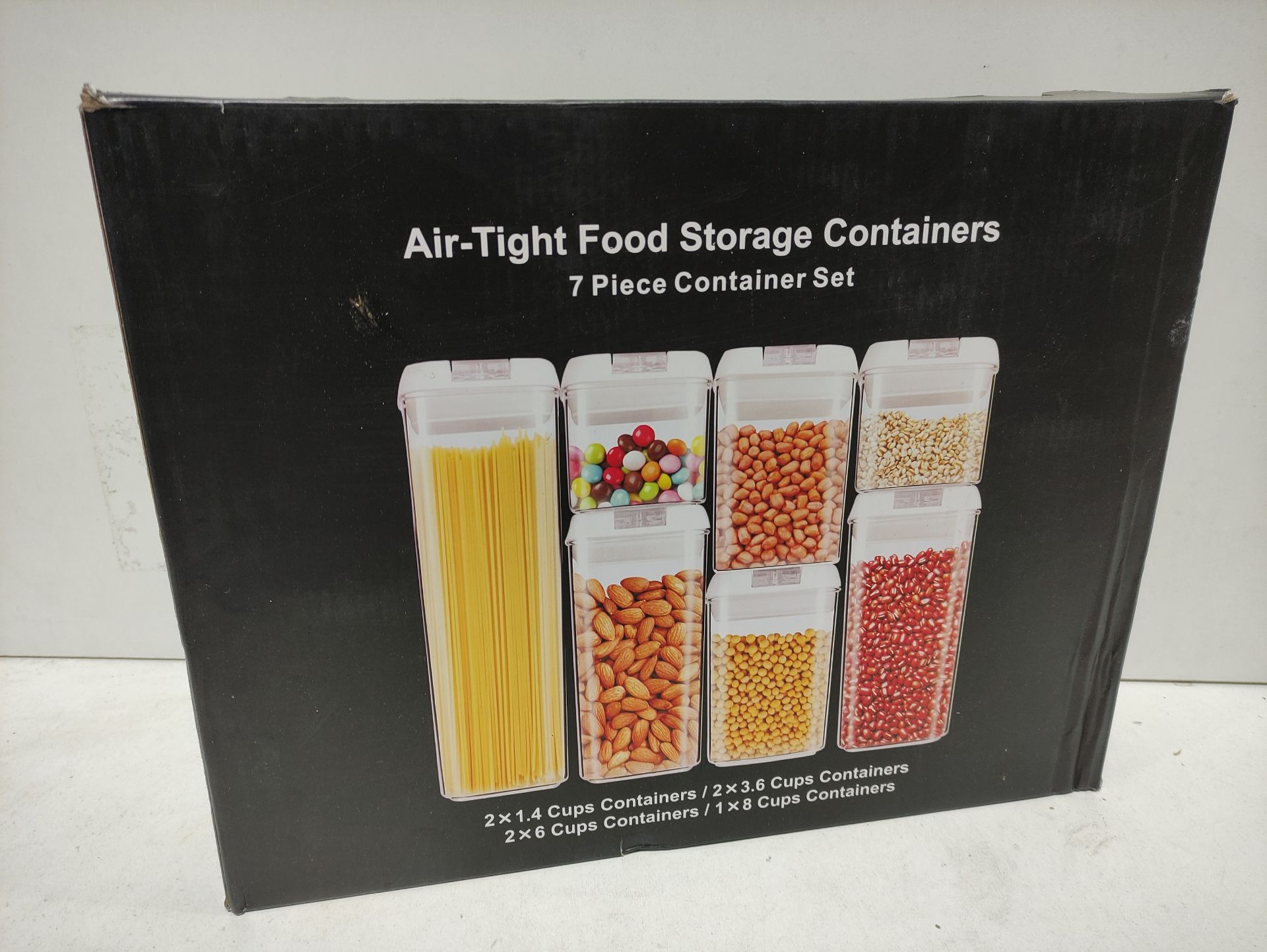 RRP £31.98 Pasta Food Storage Containers Kitchen: 4Pcs Airtight - Image 2 of 2