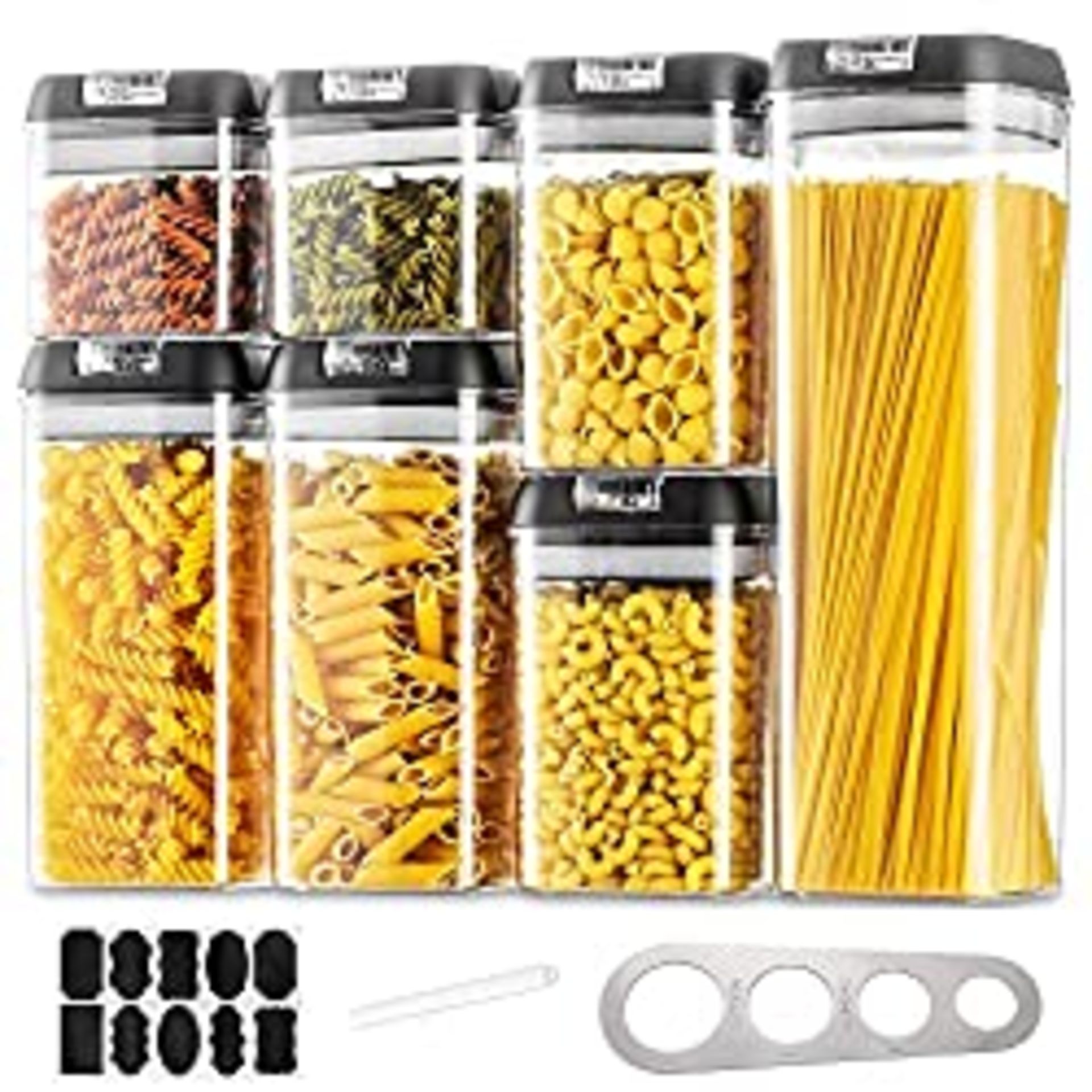 RRP £31.98 Pasta Food Storage Containers Kitchen: 4Pcs Airtight