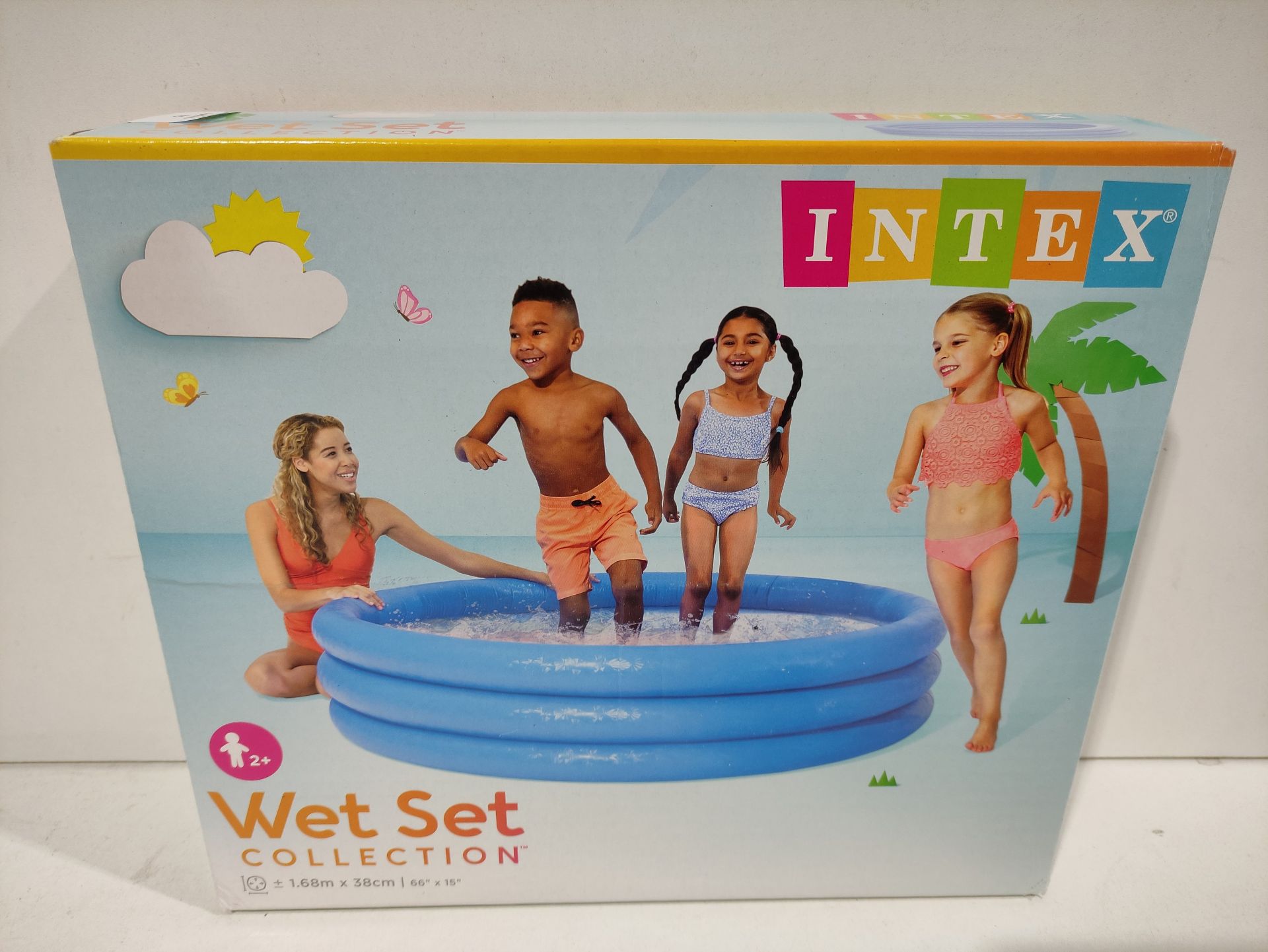 RRP £15.90 Intex 58446NP Pool Inflatable Crystal Blue Vinyl 1.68mx 38cm - Image 2 of 2