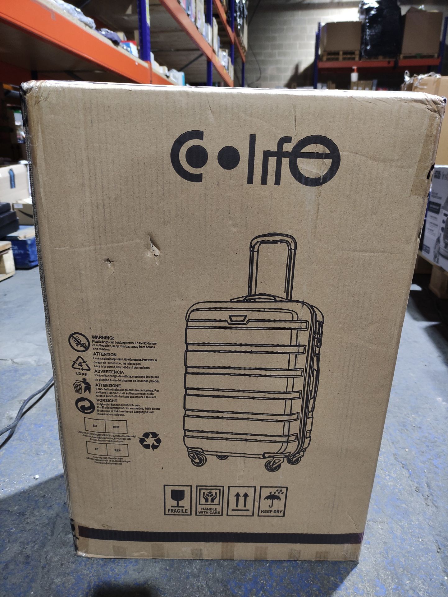RRP £80.99 COOLIFE Hard Shell Suitcase with TSA Lock and 4 Spinner - Image 2 of 2