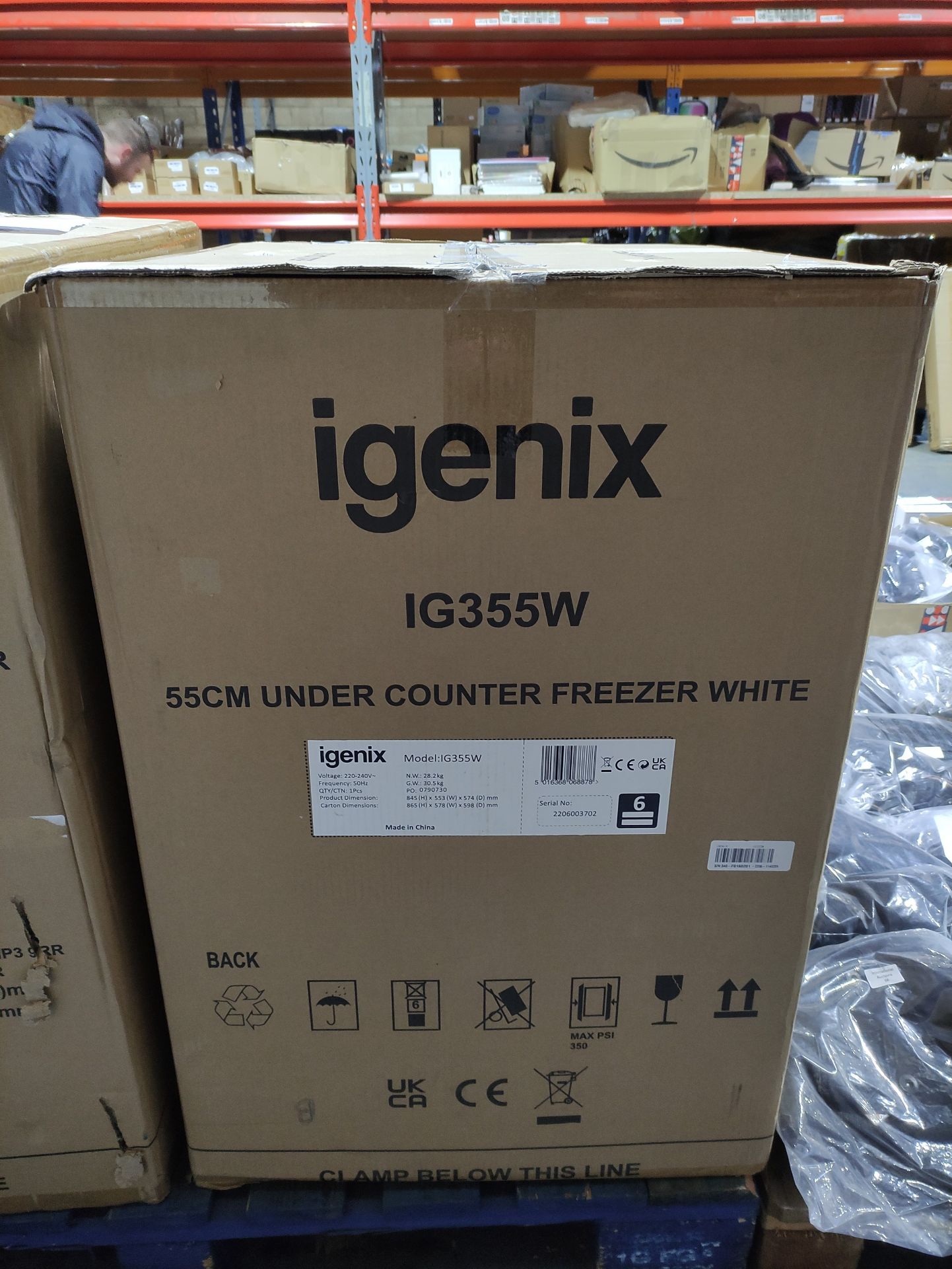 RRP £159.98 Igenix IG355W Freestanding Under Counter Freezer with 3 Large Drawers - Image 2 of 2
