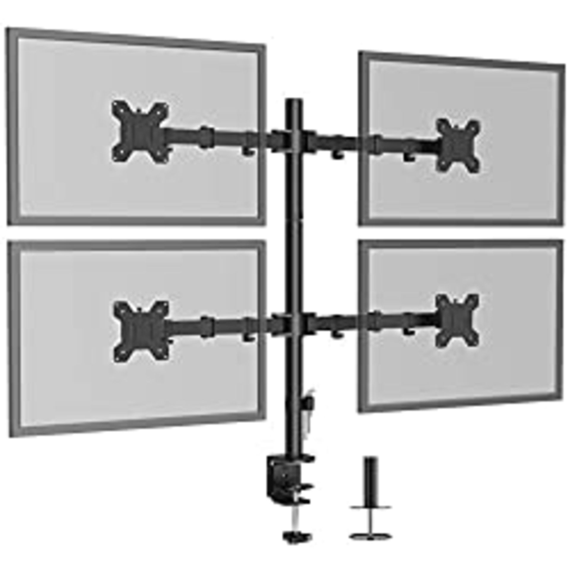 RRP £64.87 BONTEC Quad Four Arm Desk Mount Ergonomic LCD Computer