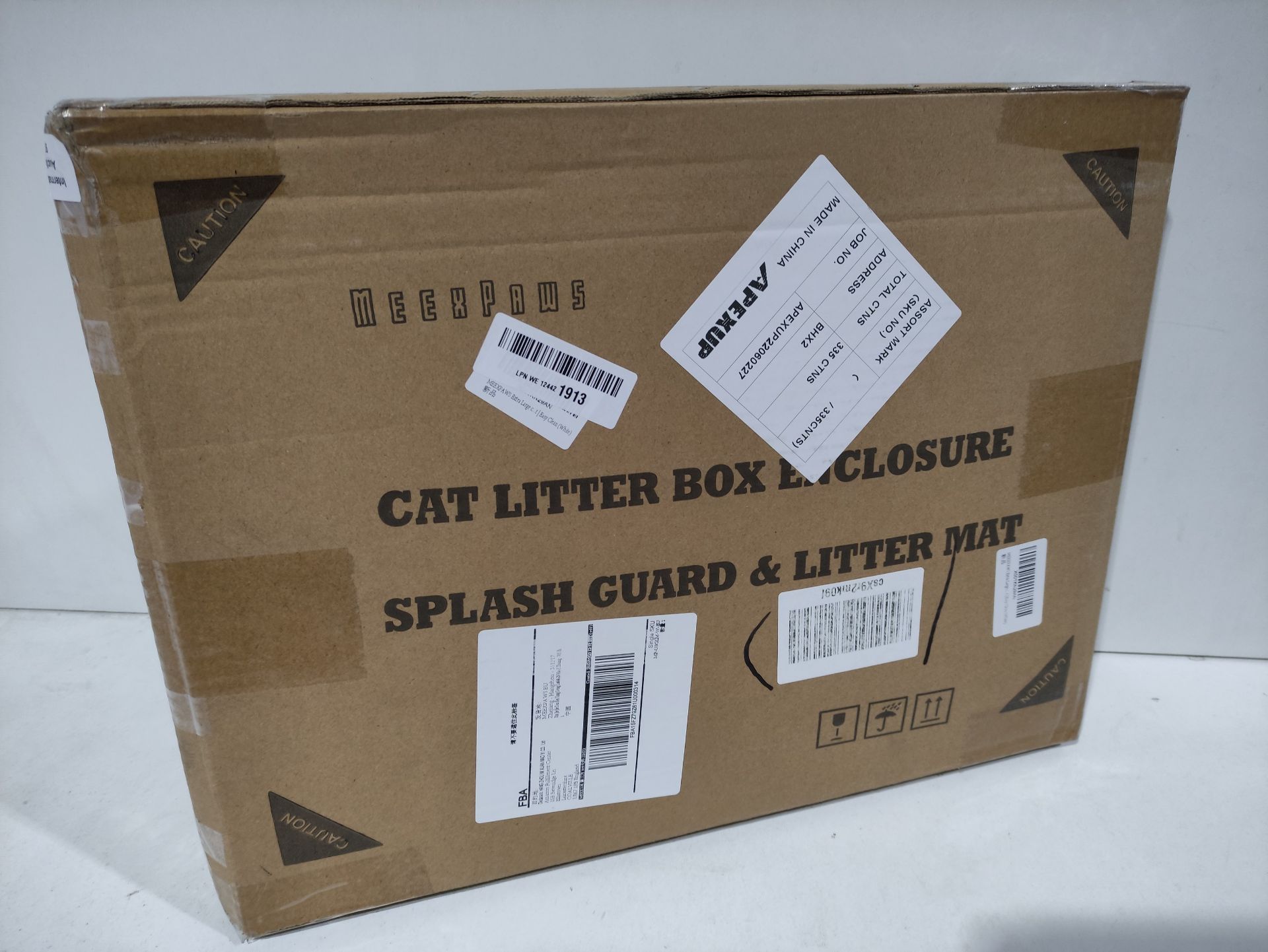 RRP £29.99 MEEXPAWS Extra Large cat Litter Box Enclosure Splash - Image 2 of 2