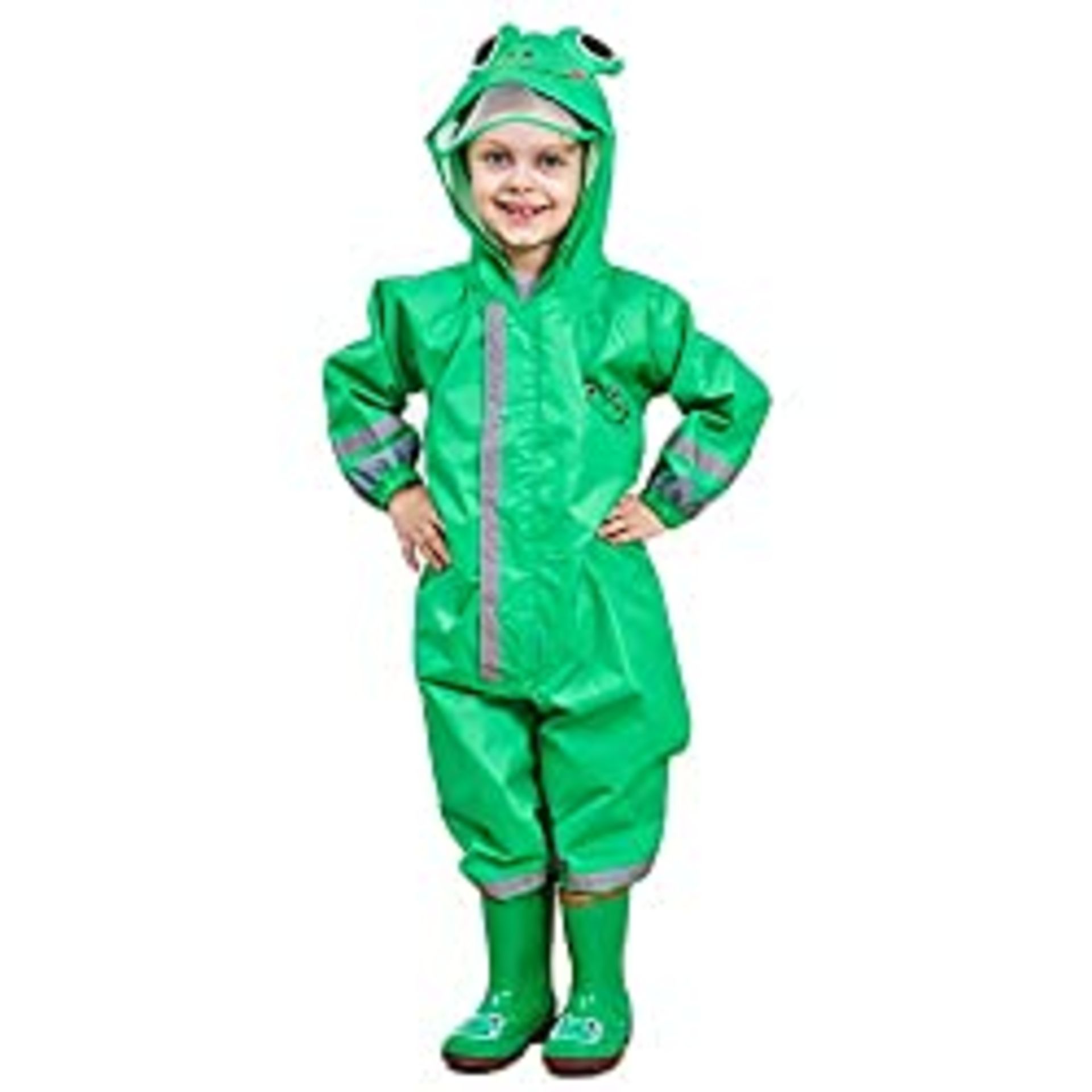 RRP £19.49 LIVACASA 3D Cute Raincoat Kids Waterproof Breathable