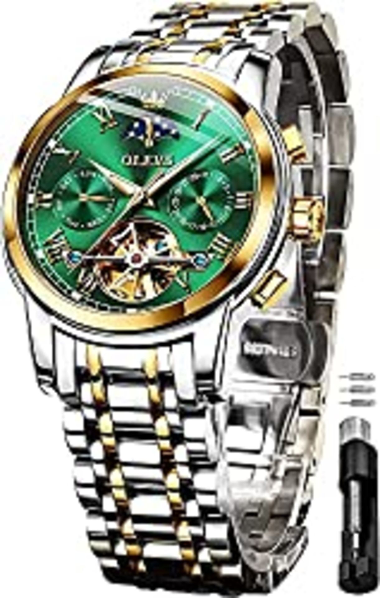 RRP £138.88 OLEVS Men's Watches Automatic Mechanical Stainless