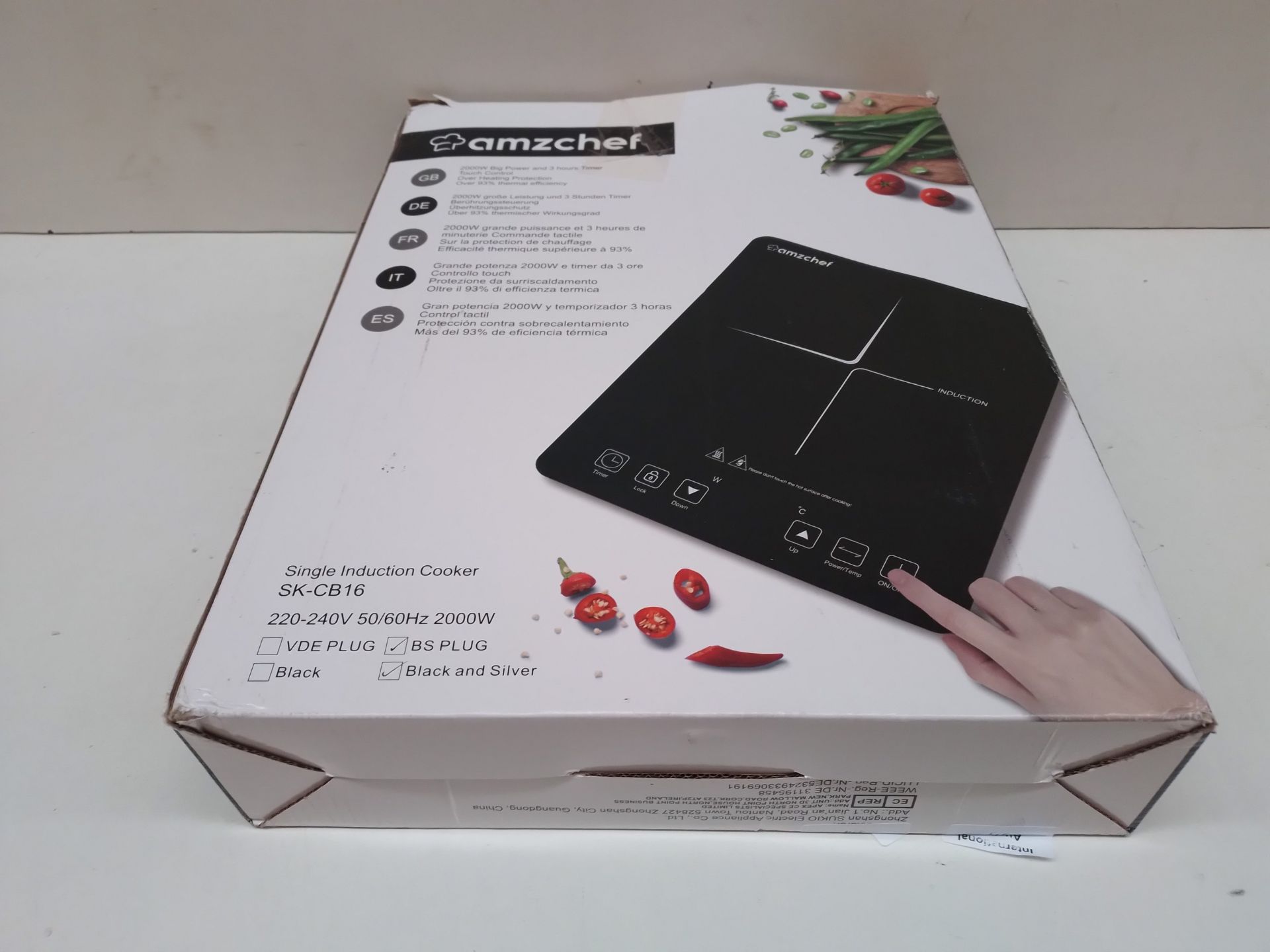 RRP £55.49 AMZCHEF Single Induction Cooker - Image 2 of 2