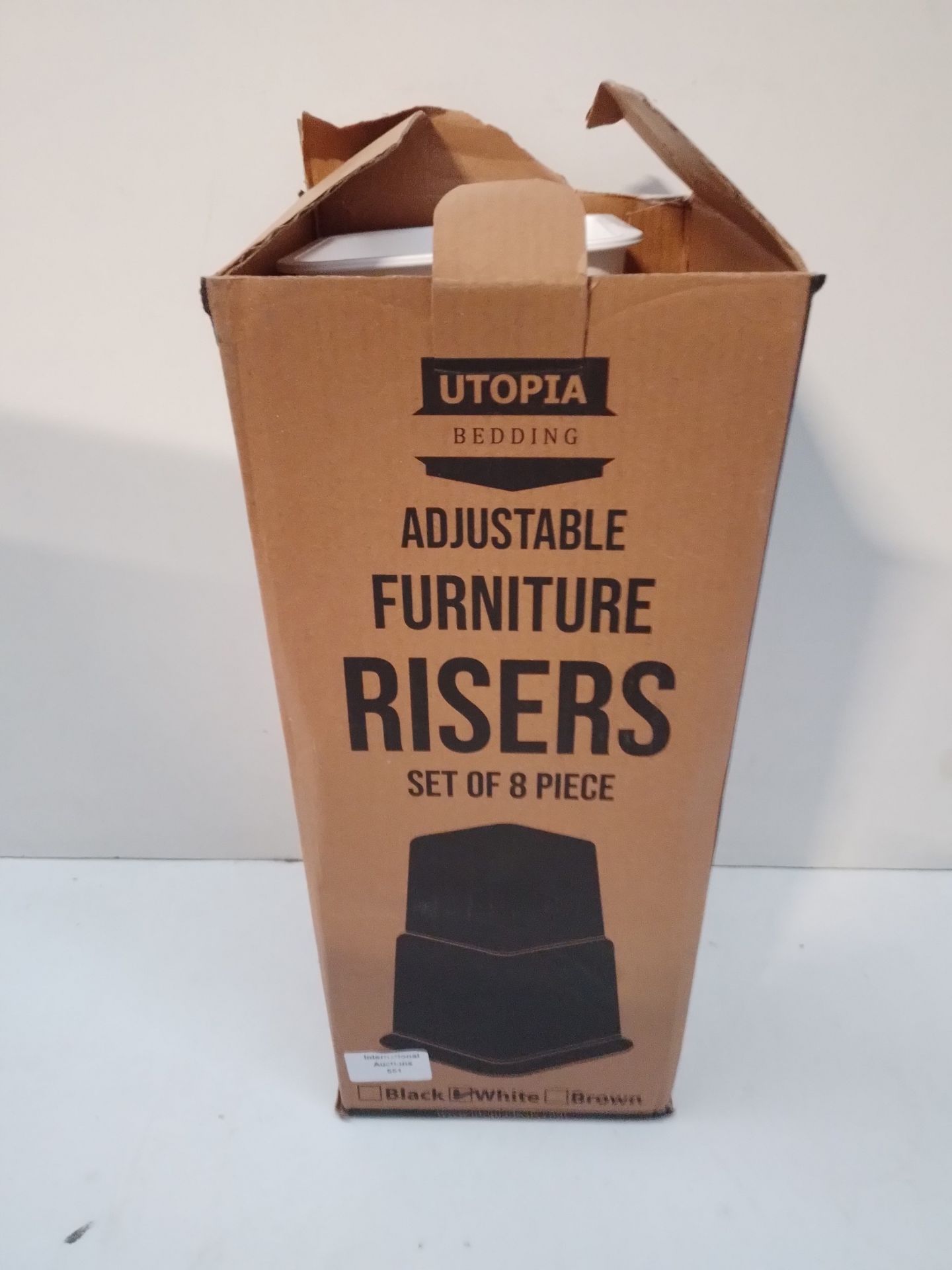 RRP £15.78 Utopia Bedding 8 Piece Premium Adjustable Furniture Risers - Image 2 of 2