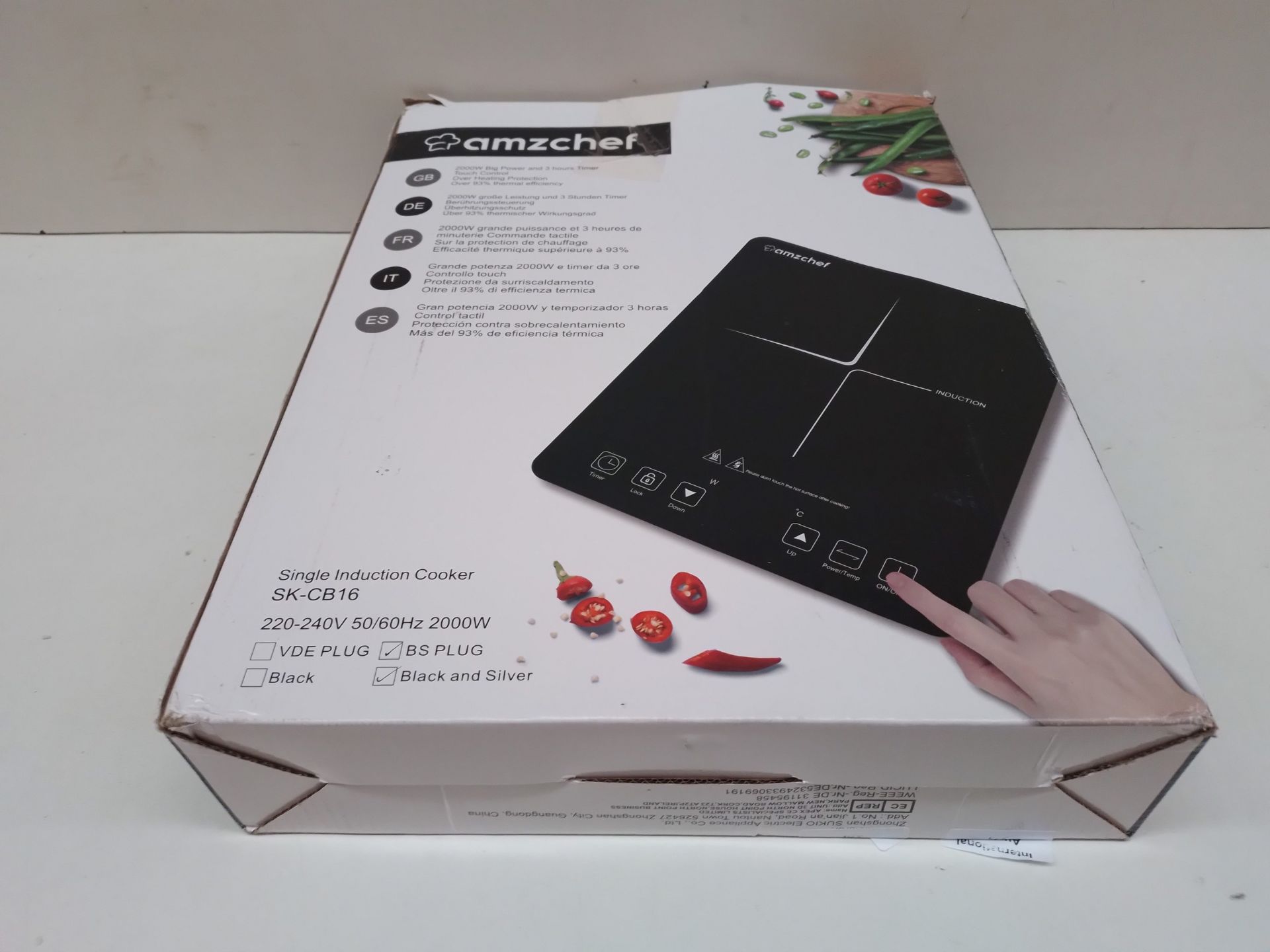 RRP £55.49 AMZCHEF Single Induction Cooker - Image 2 of 2