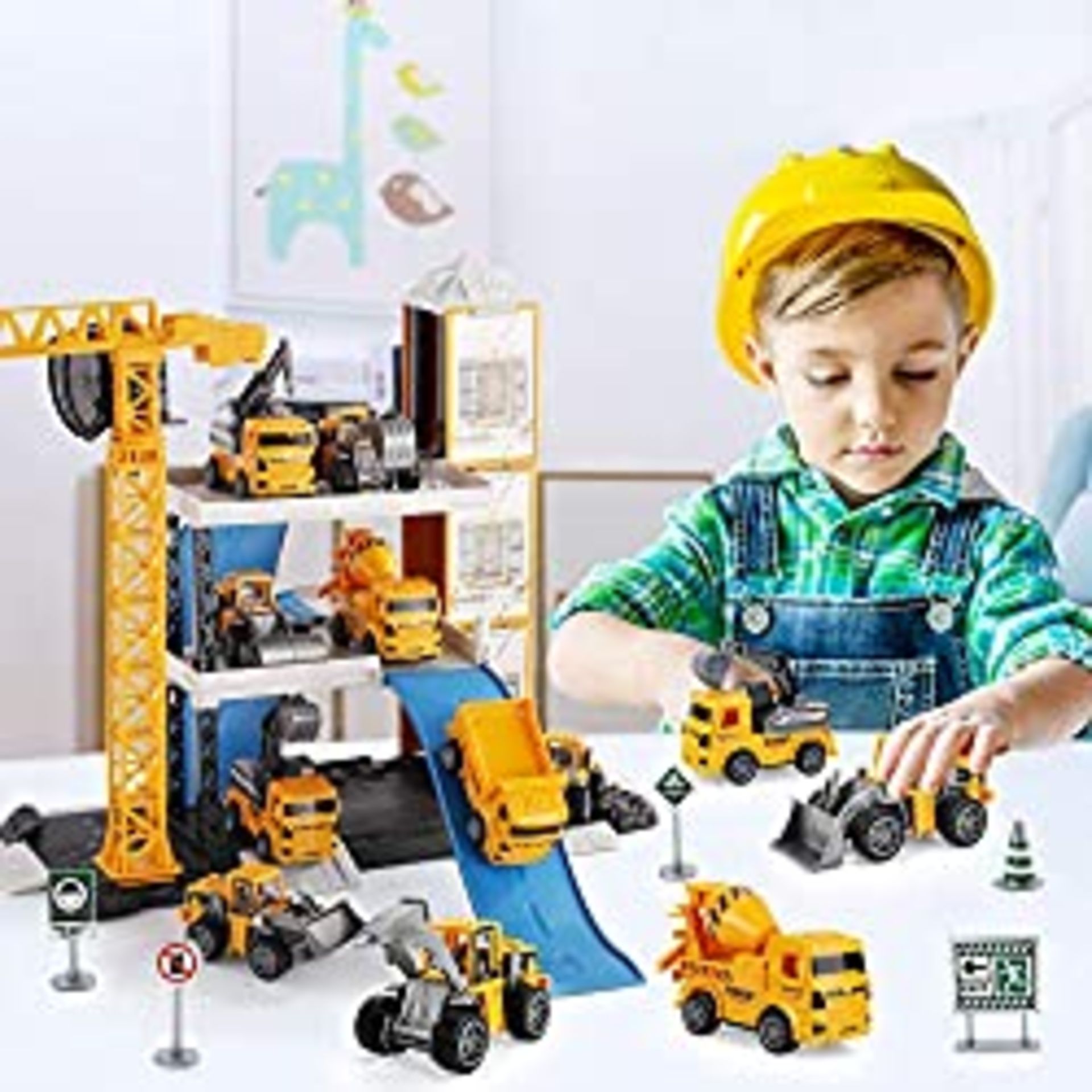 RRP £32.99 TEMI Construction Toys Kids Construction Site Vehicles