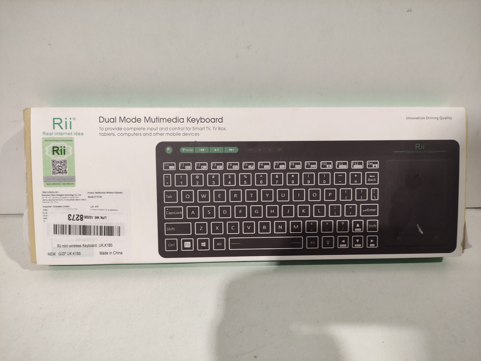 RRP £25.99 Rii Wireless Keyboard with Touchpad - Image 2 of 2