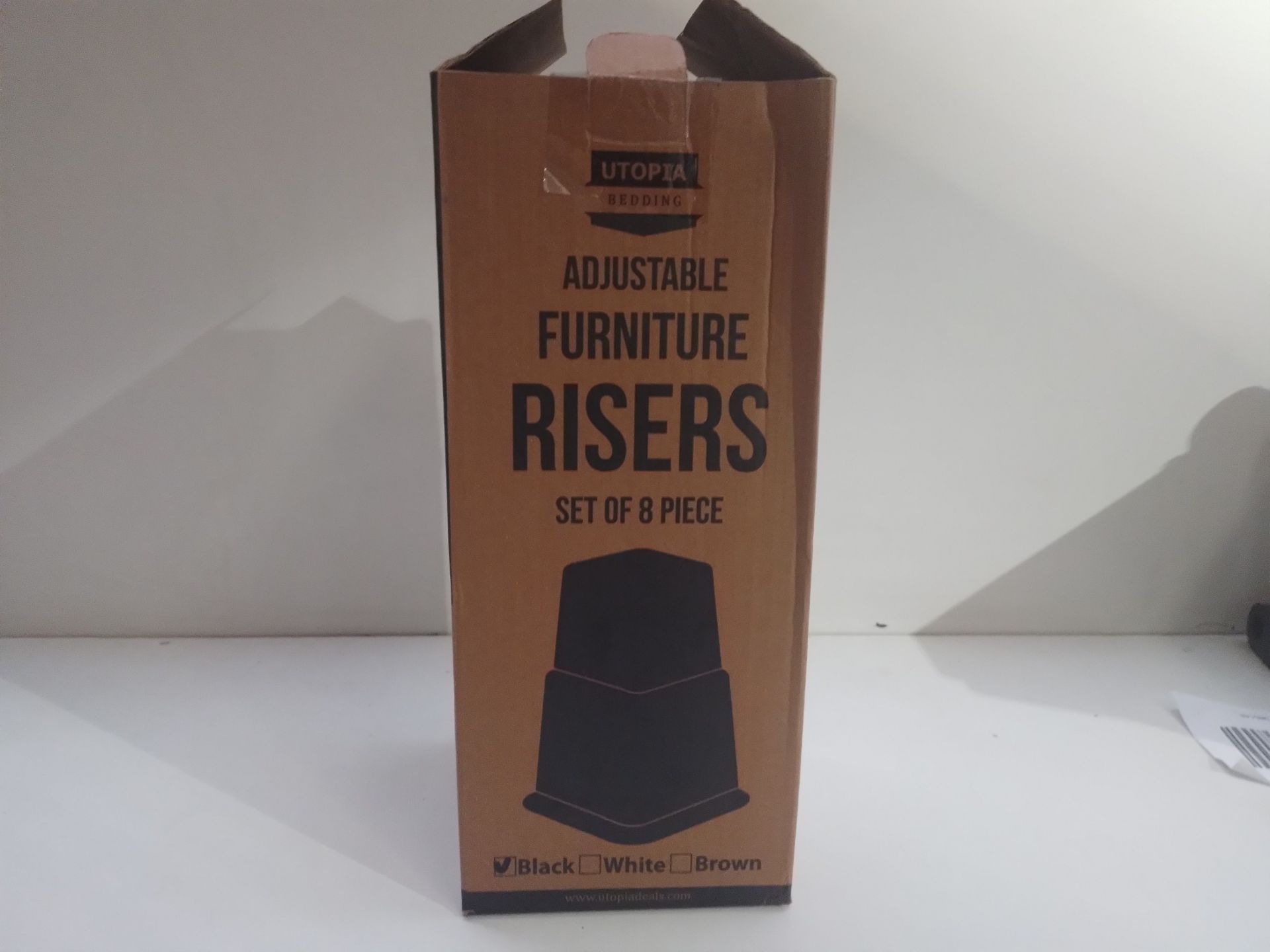 RRP £15.22 Utopia Bedding 8 Piece Premium Adjustable Furniture Risers - Image 2 of 2