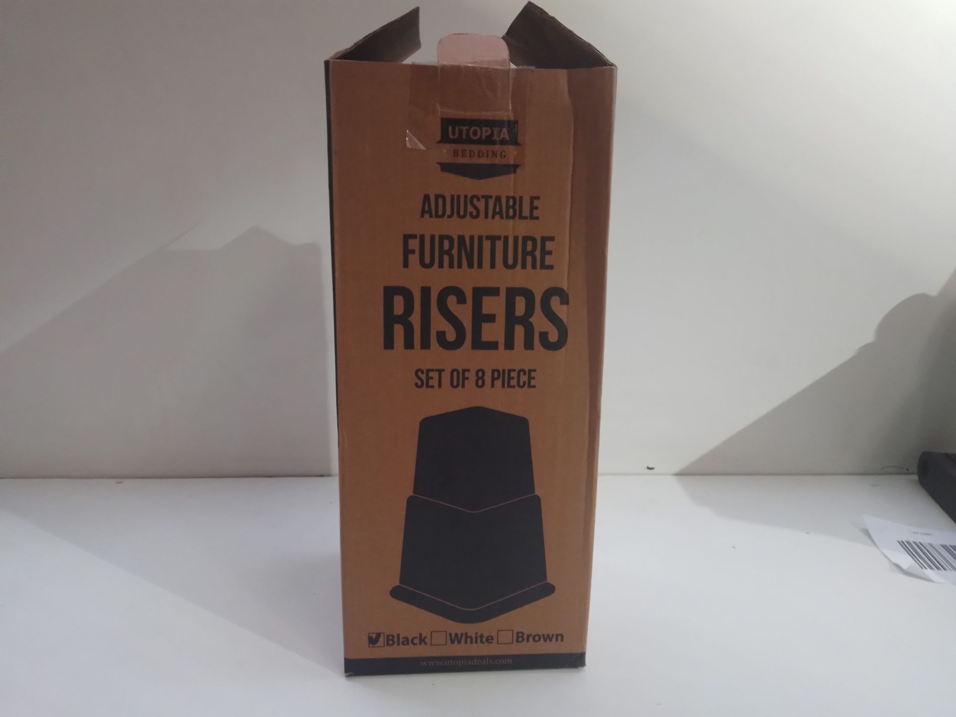 RRP £15.22 Utopia Bedding 8 Piece Premium Adjustable Furniture Risers - Image 2 of 2