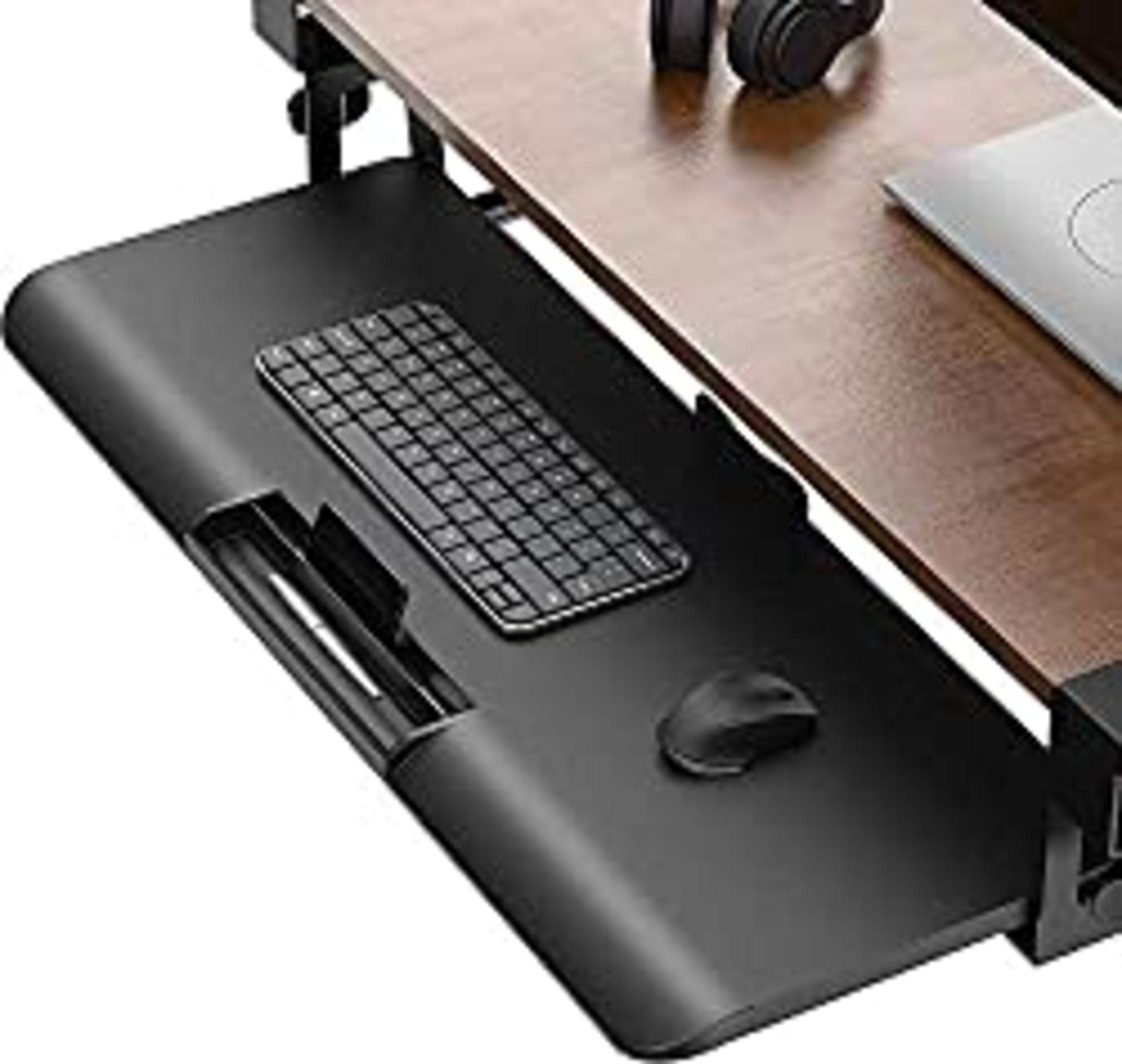 RRP £40.62 Fenge Push-Pull Keyboard Tray Under Desk C-Clamp Keyboard