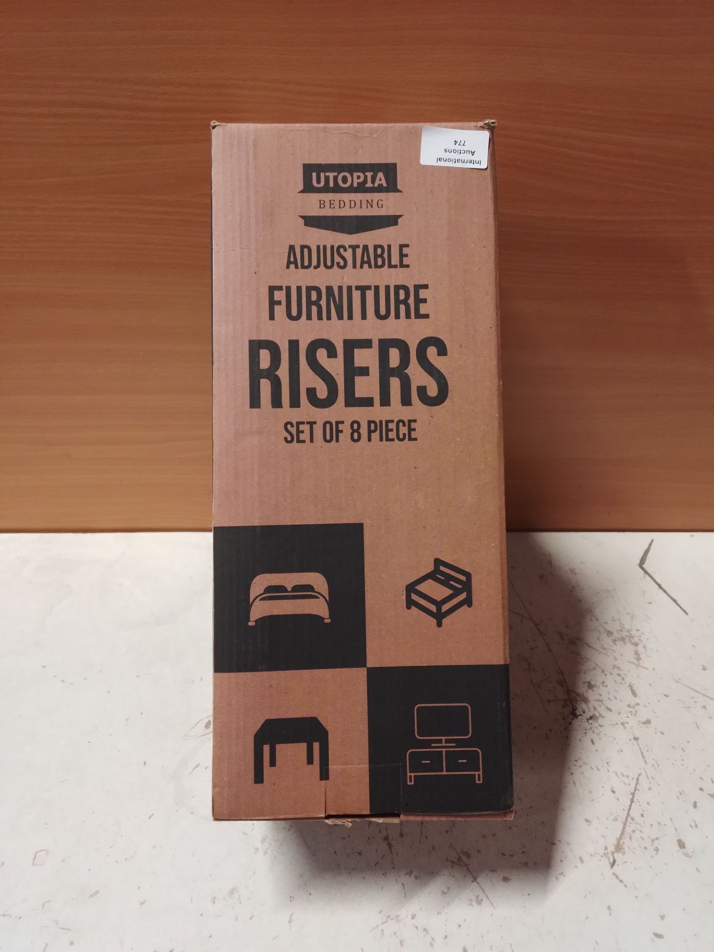 RRP £14.00 Utopia Bedding 8 Piece Premium Adjustable Furniture Risers - Image 2 of 2