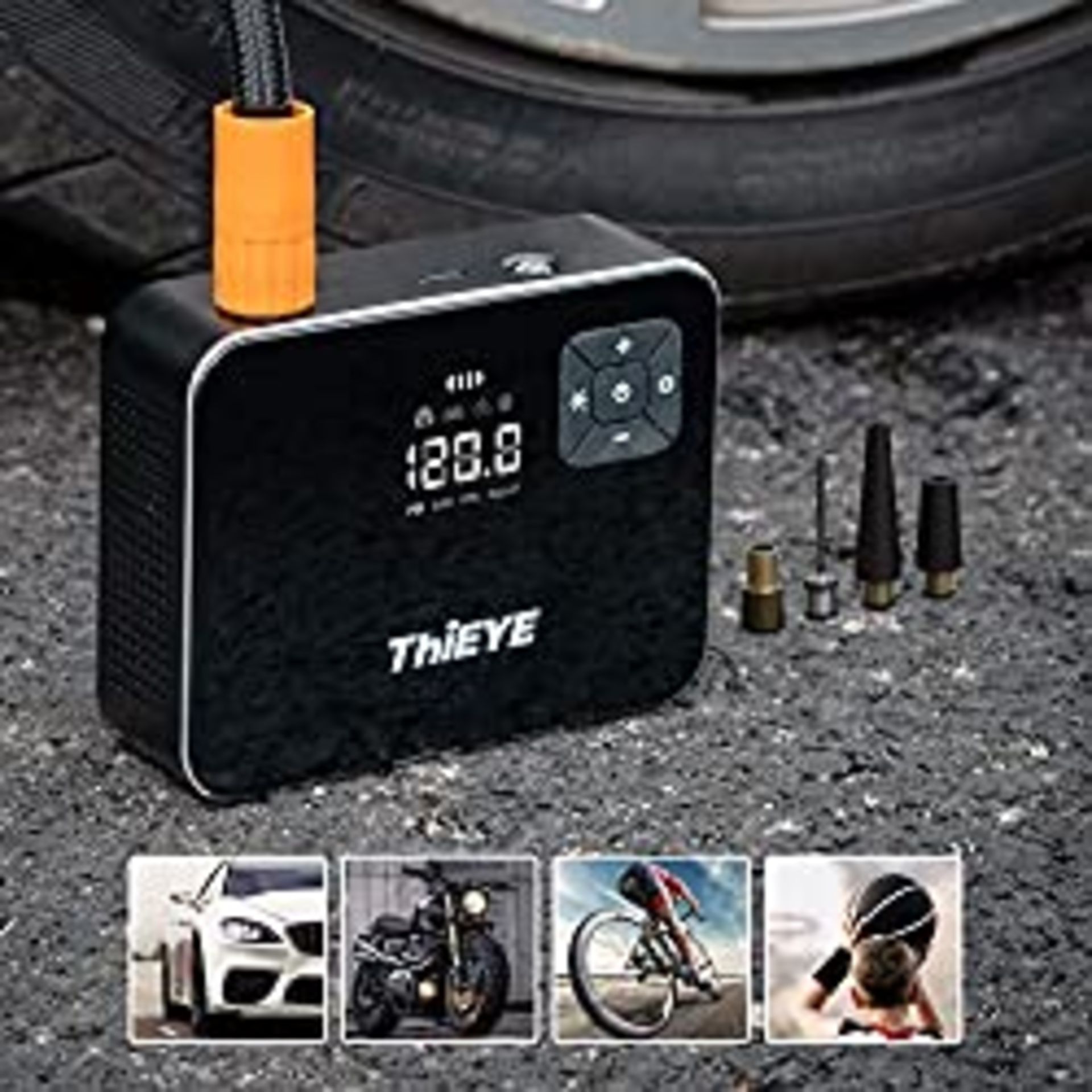 RRP £39.98 ThiEYE Tyre Inflator Portable Air Compressor 120 PSI