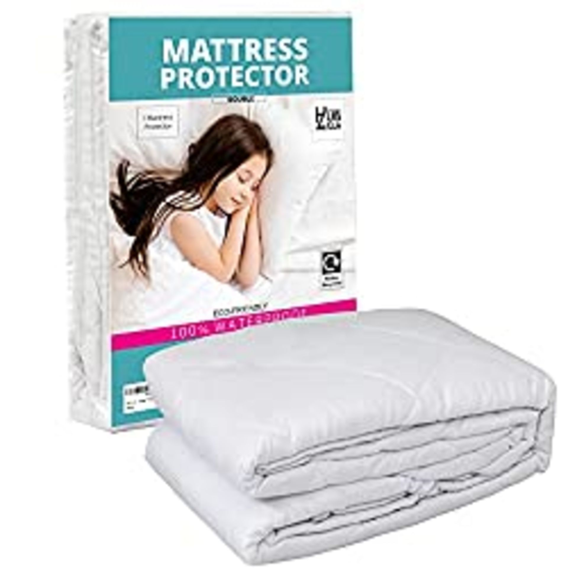 RRP £13.46 Hubzilla Waterproof Mattress Protectors Double Size- Soft